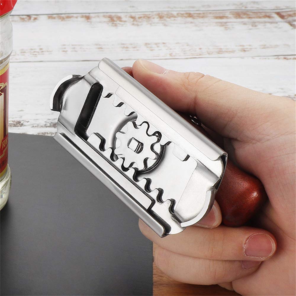 Jar Opener Stainless Steel Adjustable Tool For 1-4 Inches Bottle Can Lids, Fit Seniors, Arthritis, Women, Chilren, Weak Hands