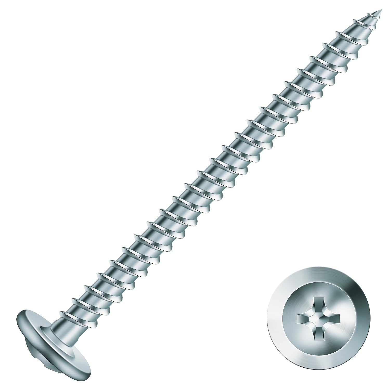 8 X 2 Wood Screw 500Pcs Alloy Steel Standard Thread Truss Head Fast Self Tapping By Sg Tzh