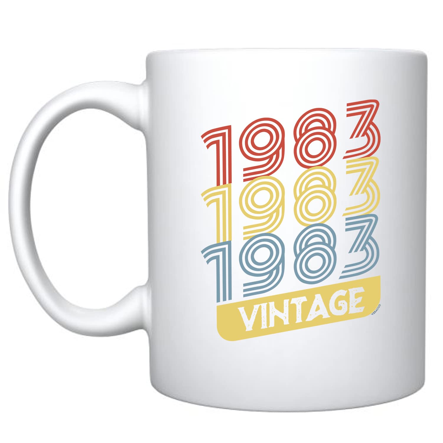 Veracco 1983 1983 1983 Vintage Ceramic Coffee Mug 40th Birthday Gift For Him Her Forty and Fabulous (1983, White)