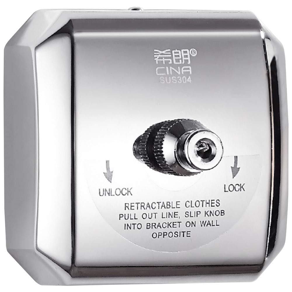 Retractable Clothesline Indoor Heavy Duty 304 Stainless Steel Durable Wire 12Ft Support 44Lbs, Japard Shower Clothes Hanger Line