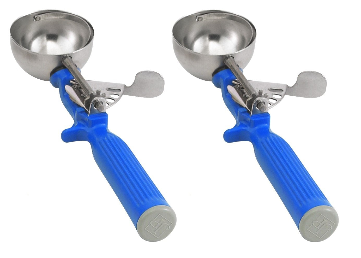 Vollrath (47143) Round Bowl Dishers, Set Of 2 (Size 16, Dark Blue, 18-8 Stainless, Nsf)