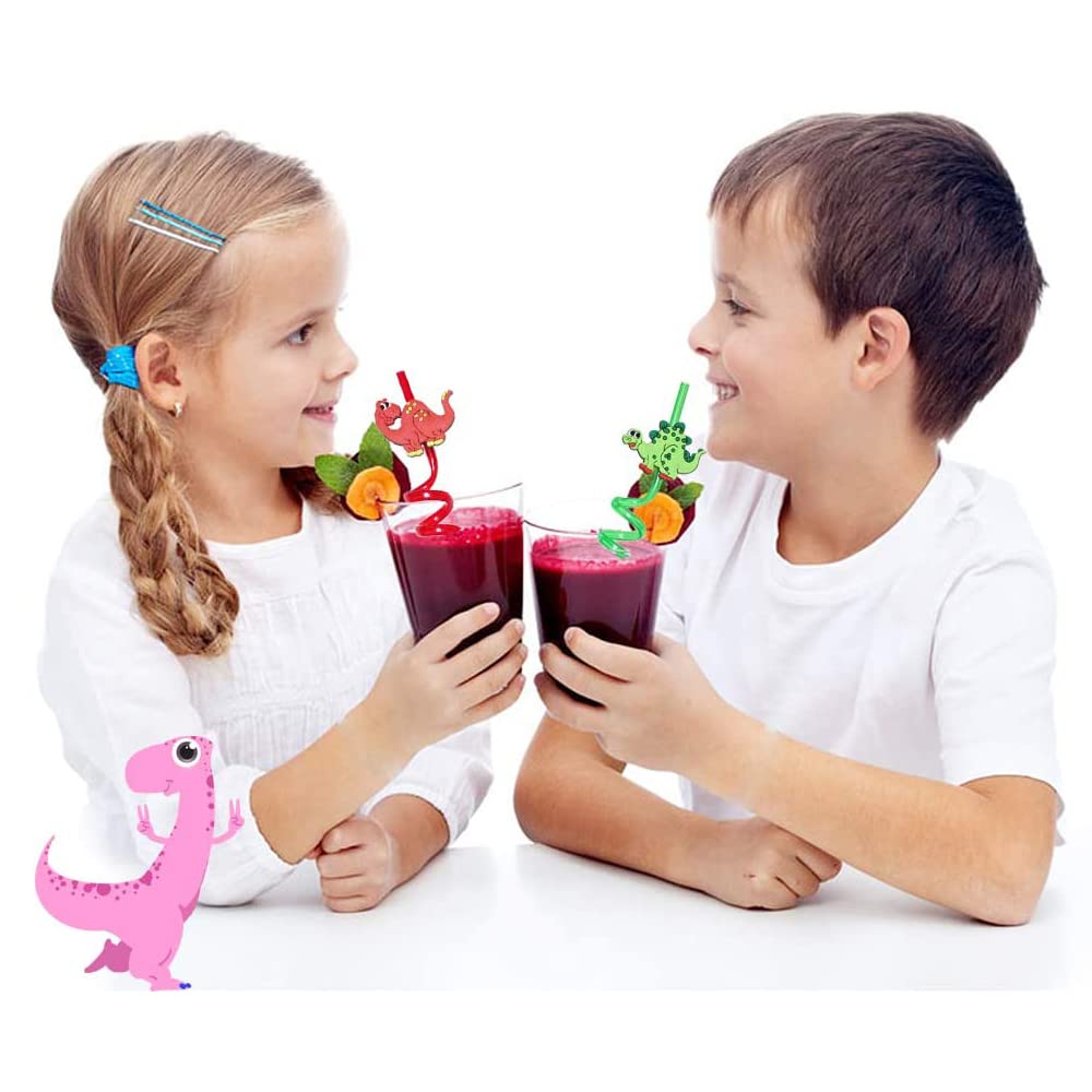 Pack Of 30 Reusable Plastic Drinking Straws - Game Controller, Football, Dinosaur And Fruit Straws For Kids Girls Boys Birthday