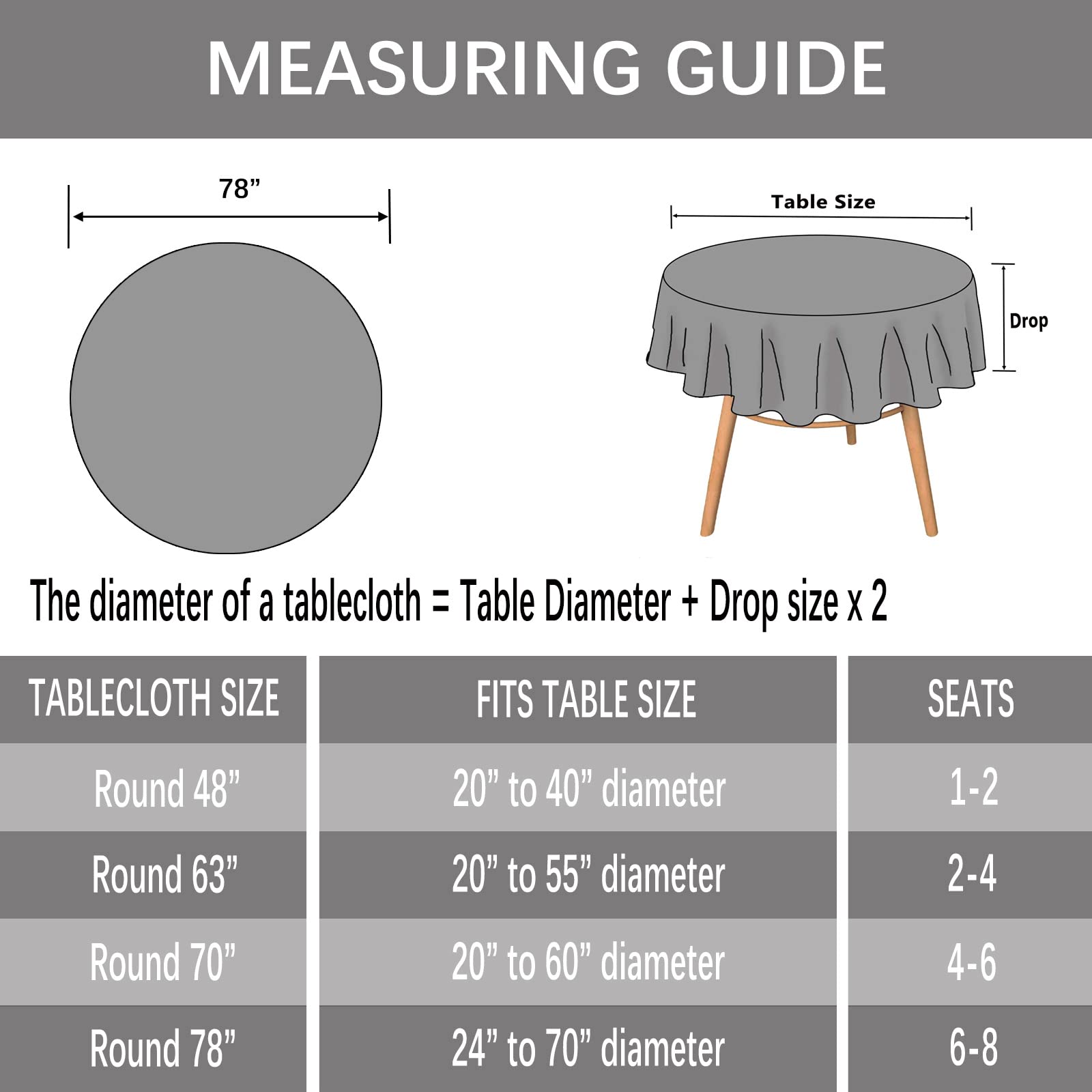 Heavy Weight Cotton Linen Tablecloth  Plaid Tassel Round Table Cover for Kitchen Dining Room Tabletop Decorations  Round - 78''  Beige