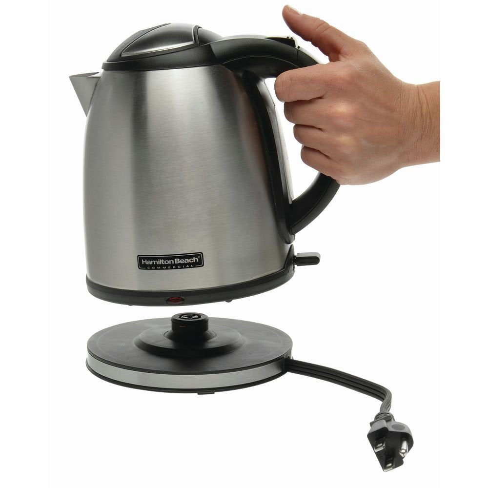 Hamilton Beach Commercial Hke110 1 Liter Hot Water Tea Kettle, Hospitality Rated, Stainless Steel