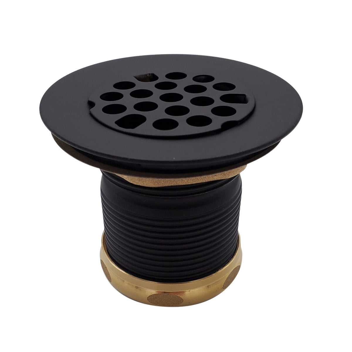 Westbrass A2181-62 Junior Bar And Laundry Sink Drain Assembly With Strainer Grid Cover, Matte Black