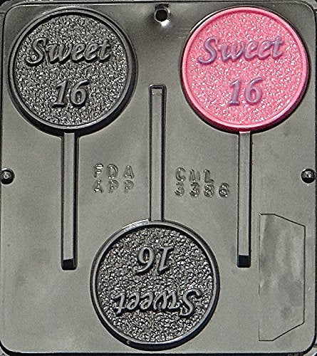 Candy Molds N More Sweet 16 Lollipop Chocolate Candy Mold 3386