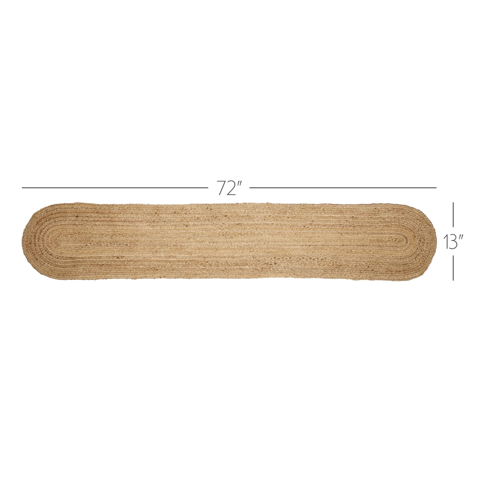 Vhc Brands Farmhouse Coastal Braided Woven Natural Jute Table Runner For Kitchen Tabletop Dining Room Table Hot Pad Mat, Gift Id