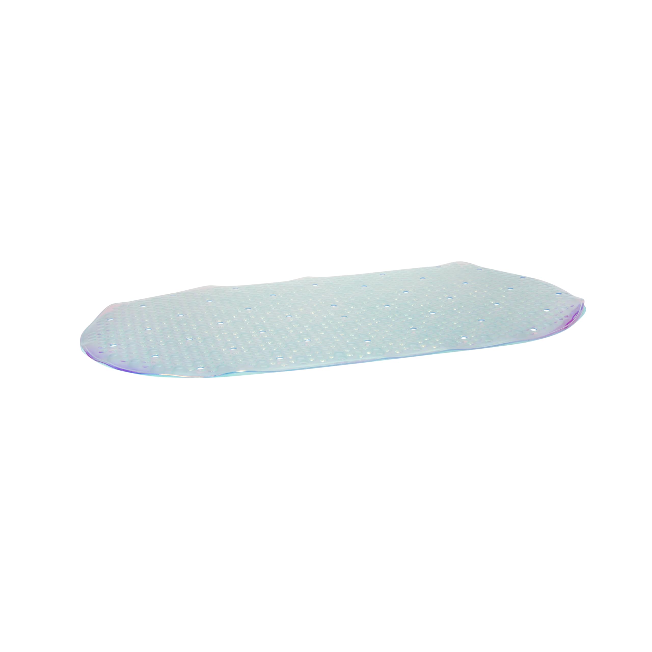 Bath Bliss Eco-Friendly Shower Tub Mat |Non-Slip | Suction Cup Base | Drain Holes | Kids And Adults Bath Safety | Iridescent