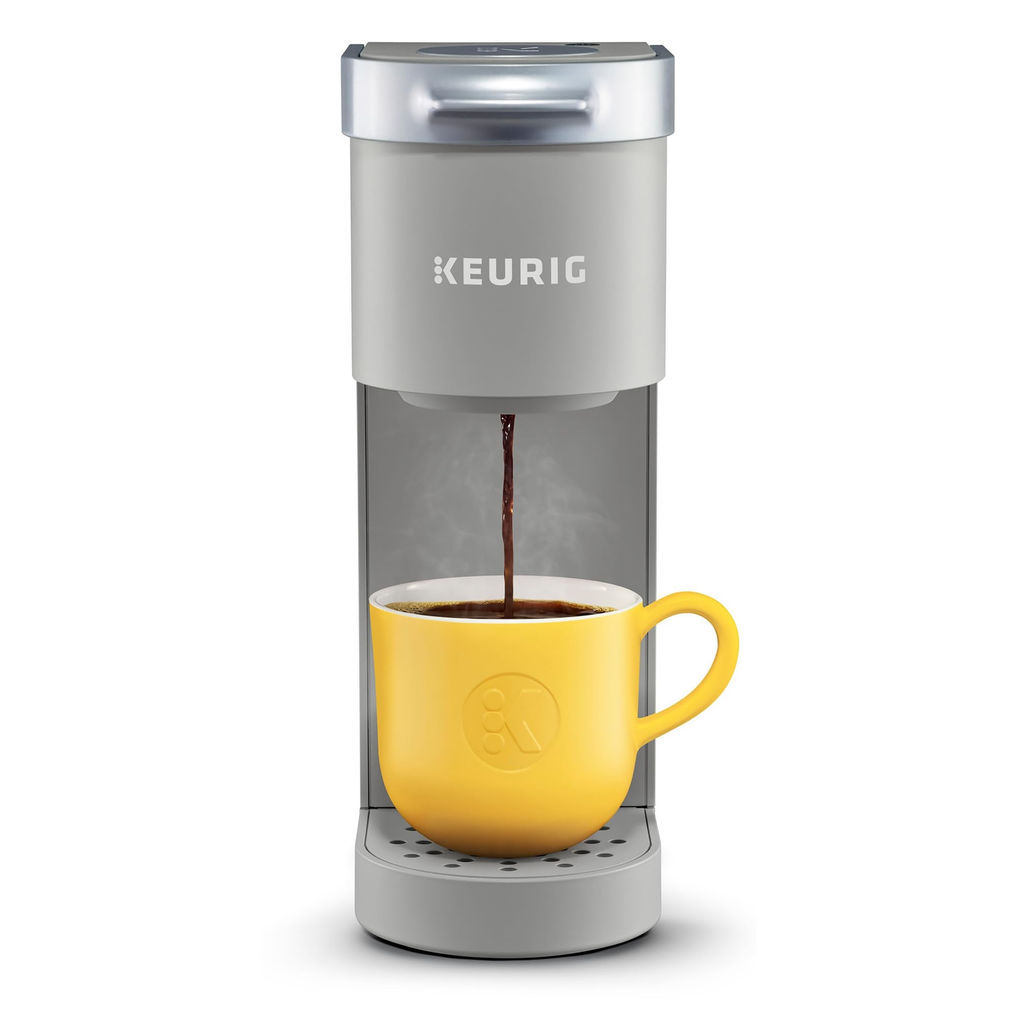 Keurig KMini Single Serve KCup Pod Coffee Maker, 6 to 12oz Brew size, with Cord Storage, Perfect for Small Spaces, Studio Gray