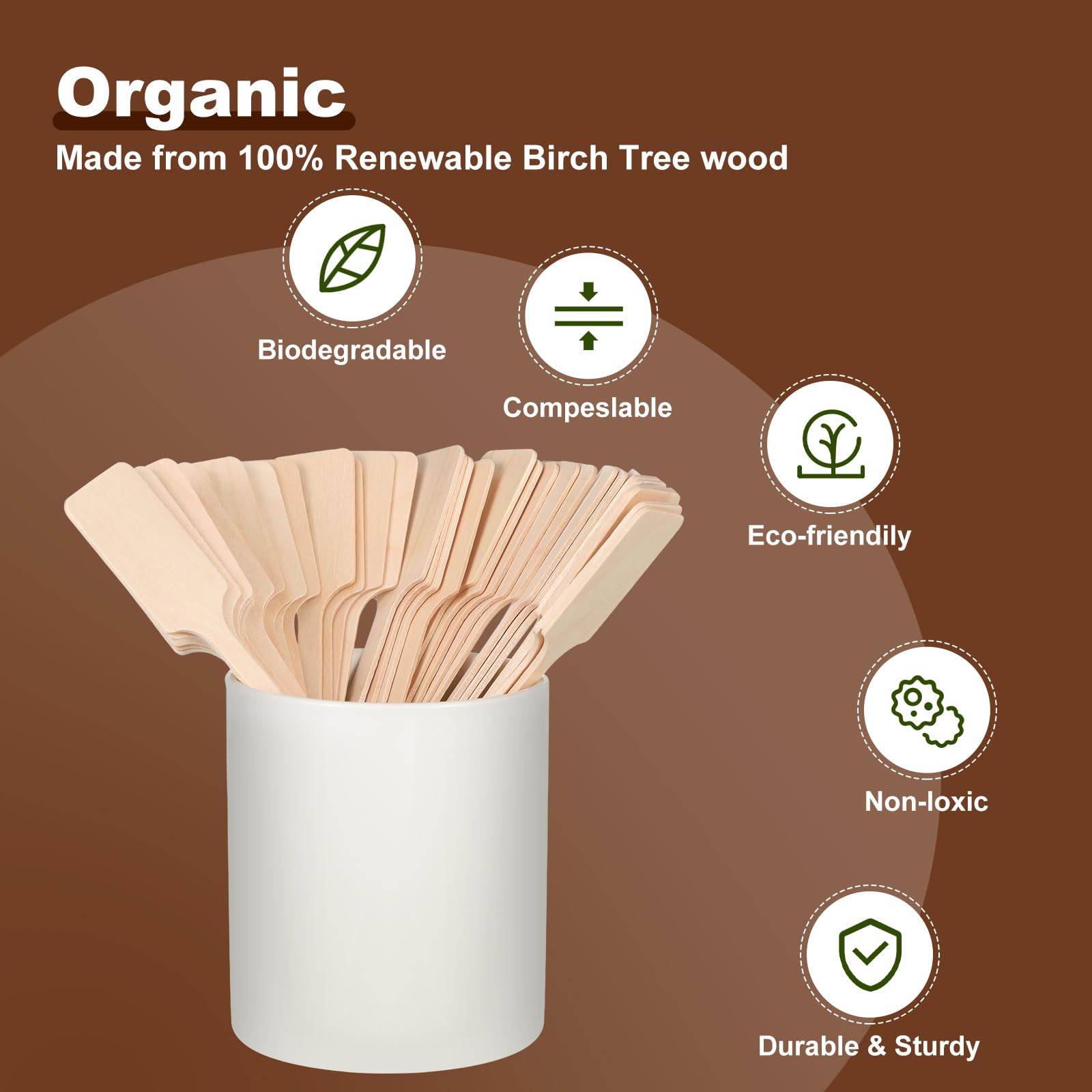 Bokon 600 Pieces 6.3 Inch Coffee Stir Sticks Wooden Kayak Paddle Shaped Sticks Coffee Stirrers Wood Wooden Stirrer Hot Cocoa Sti