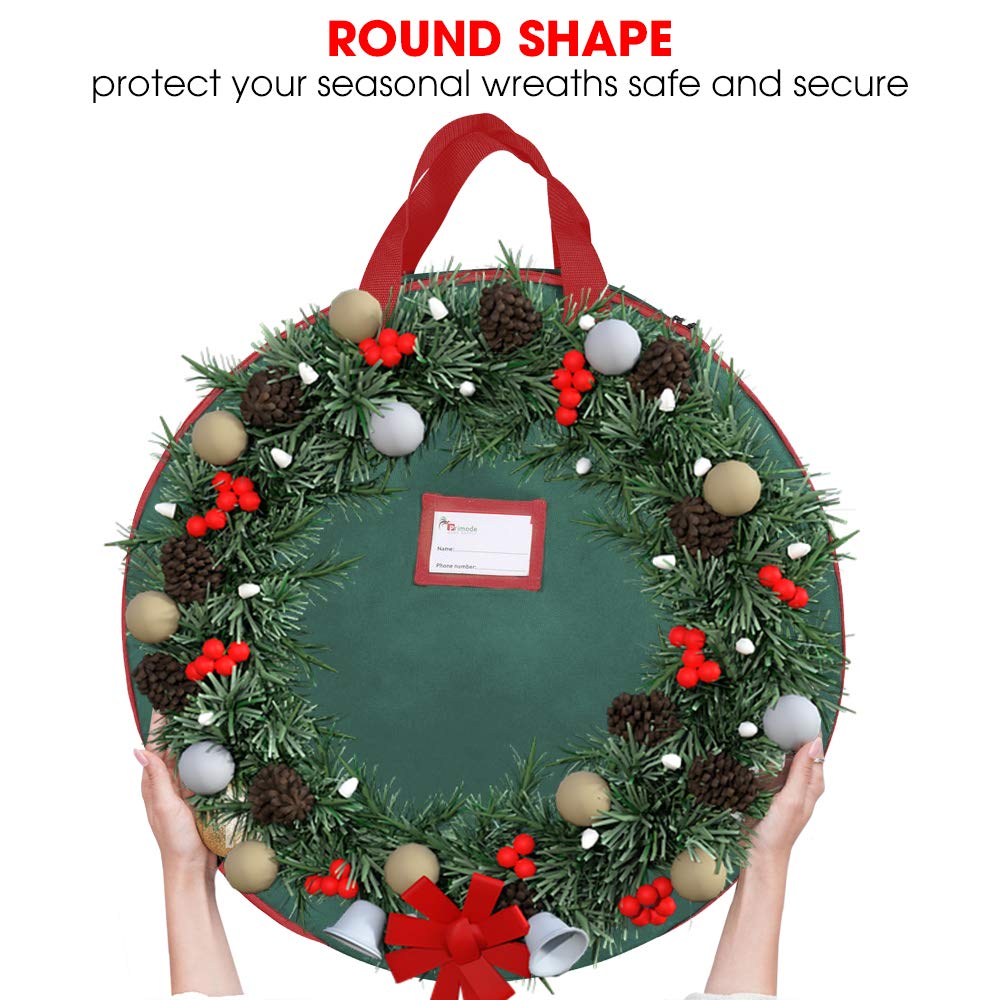 Primode Christmas Wreath Storage Bag 48'' - Handles Made Of Durable 600D Oxford Polyester Material Storage Bag Extra Large 48