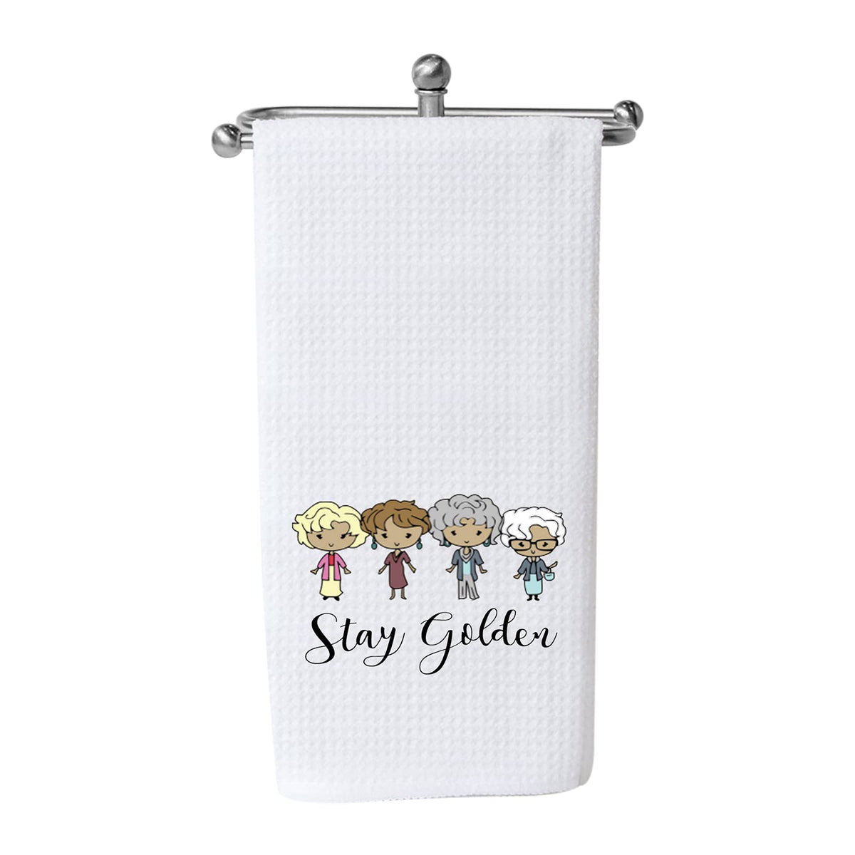 Wcgxko Tv Show Inspired Stay Golden Kitchen Home Decor Hostess Gift Flour Sack Towel Dish Towel Hand Towel (Stay Golden Towel)