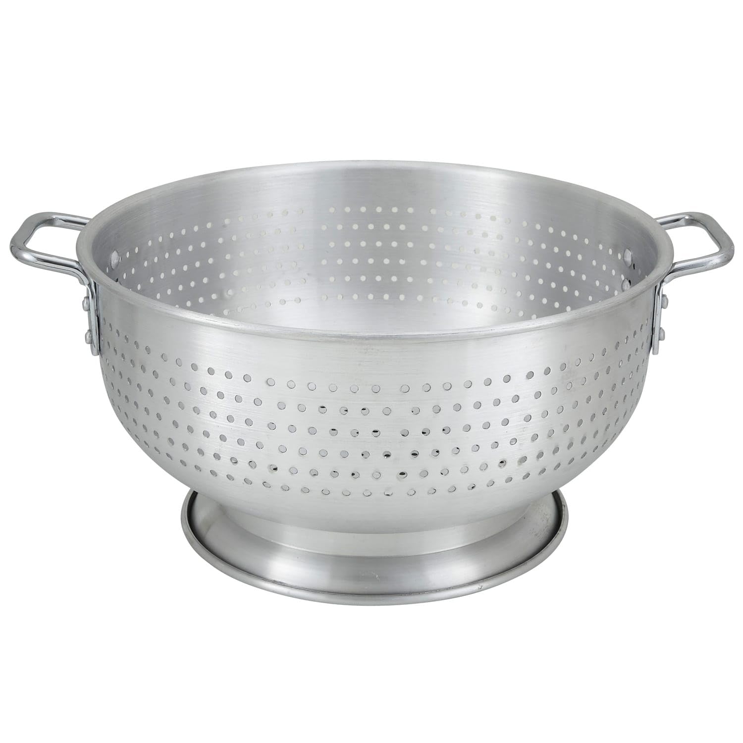 Winco Aluminum Colander With Base, 16-Quart, Medium