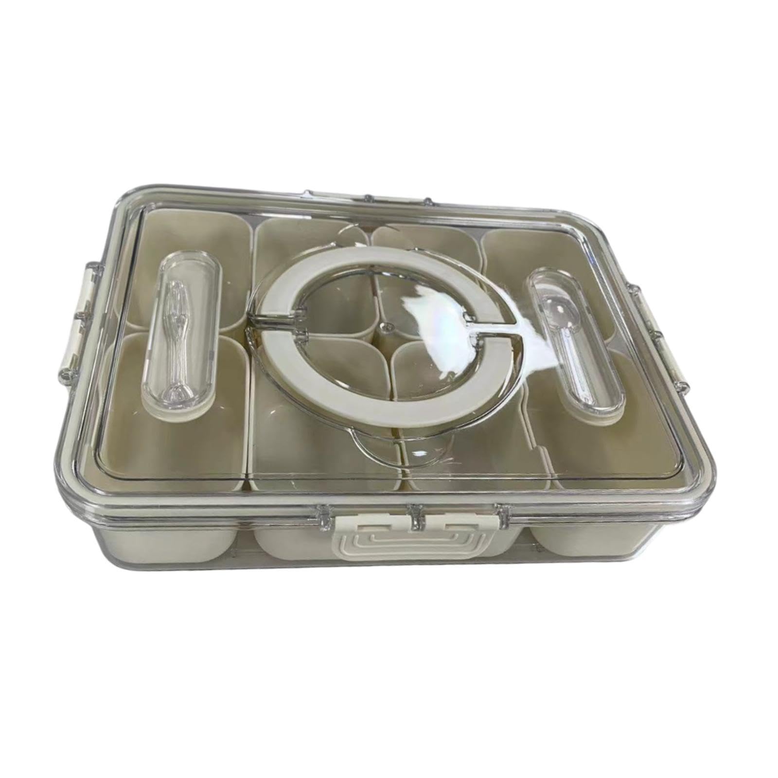 Atorse Divided Serving Tray With Lid Food Storage Container For Fruits Chip Cookies 8 Compartment|Home & Garden|Kitchen, Dining 