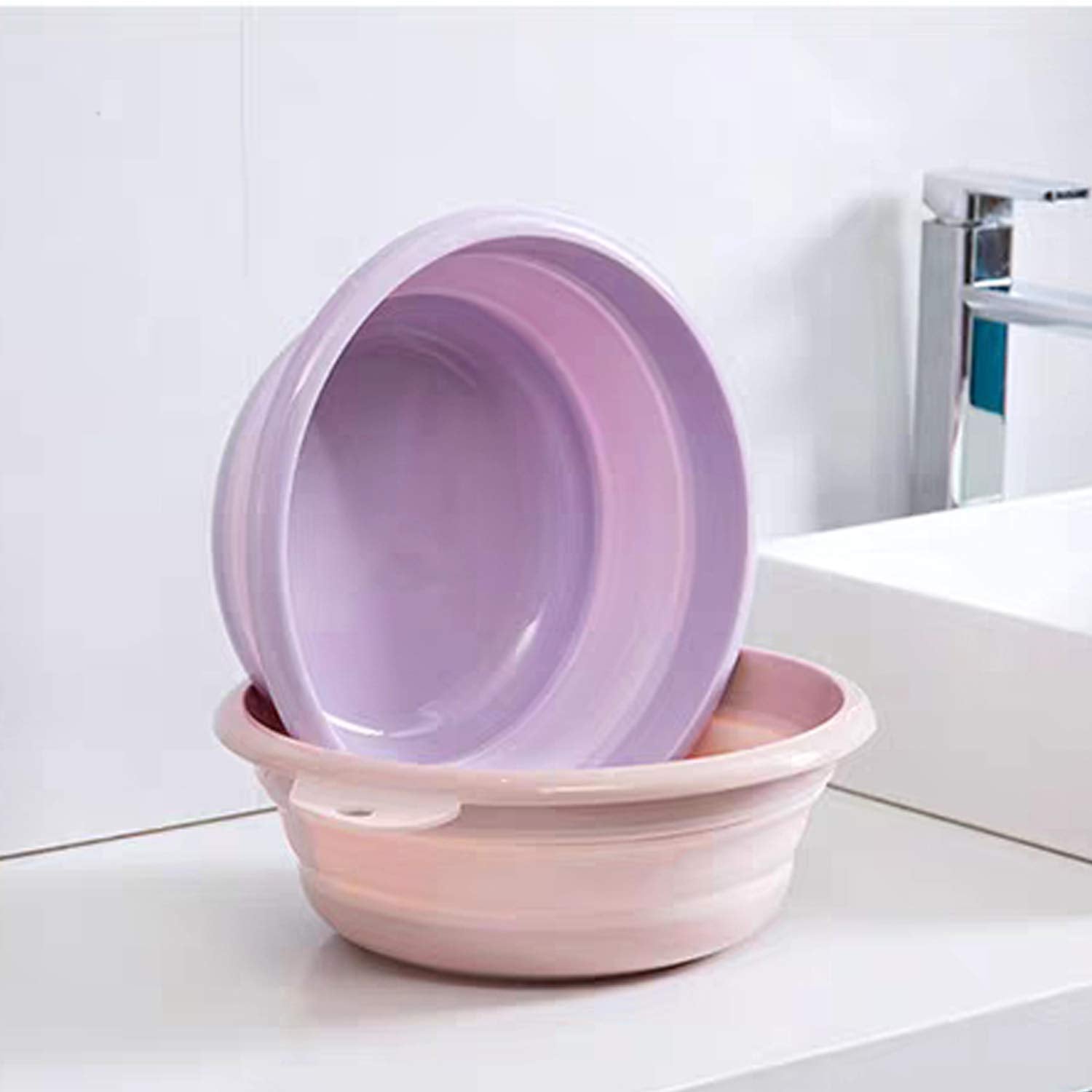 Cartints 2Pack Collapsible Wash Basin Collapsible Dish Tub Collapsible Sink,Space Saving For Dishing, Fruit, And Camping, Hiking
