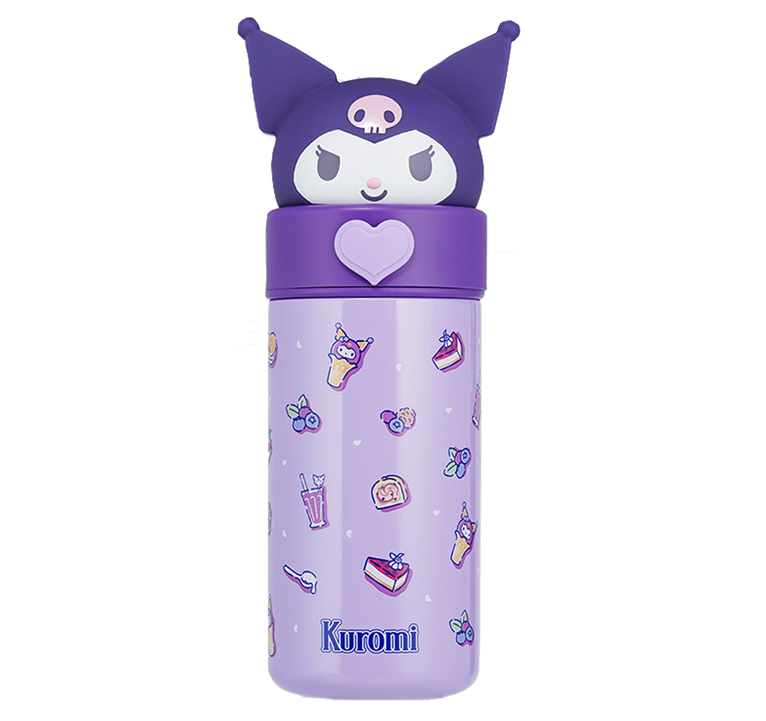Everyday Delights Kuromi Stainless Steel Insulated Water Bottle 350Ml - Purple