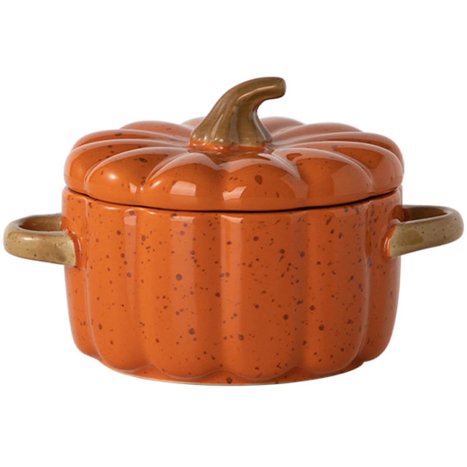 Hgjgwqh Pumpkin Bowl Set with Lid and Handle, Ceramic Casserole Pot