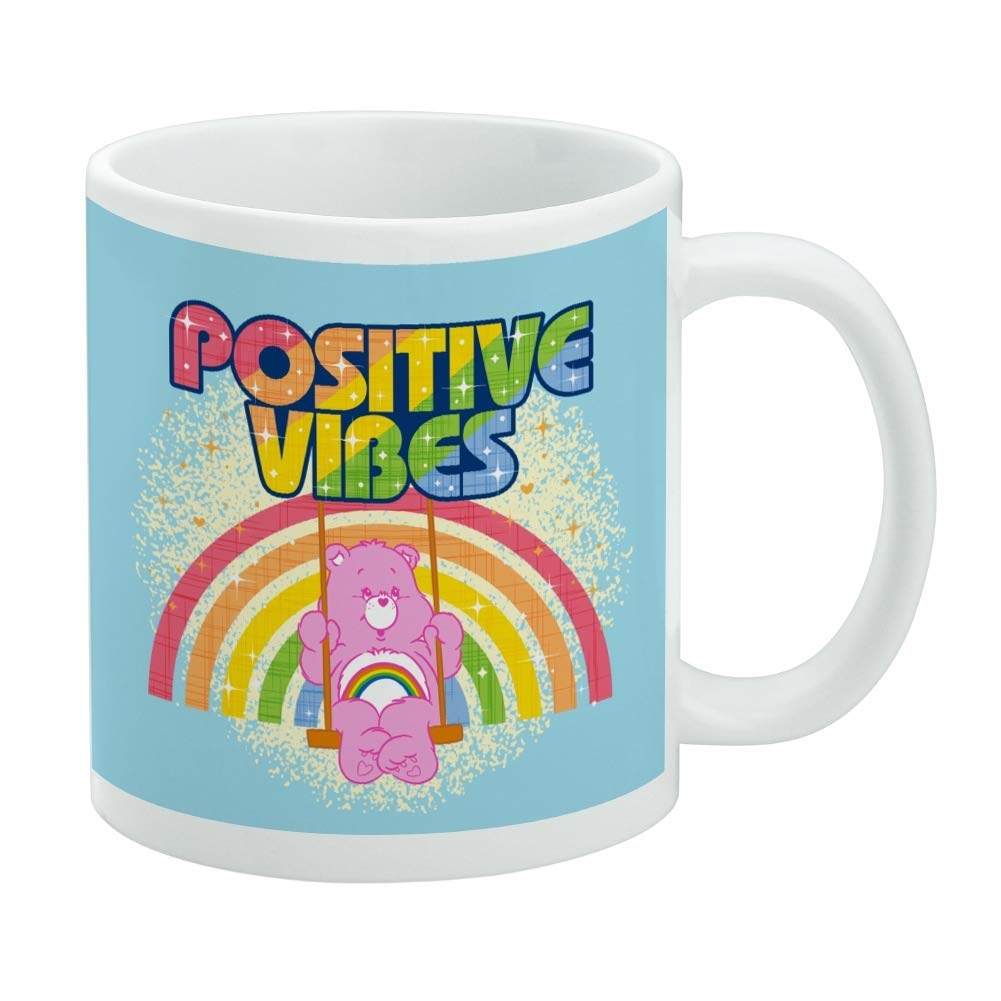 Care Bears Cheer Bear Positive Vibes Ceramic Coffee Mug, Novelty Gift Mugs For Coffee, Tea And Hot Drinks, 11Oz, White
