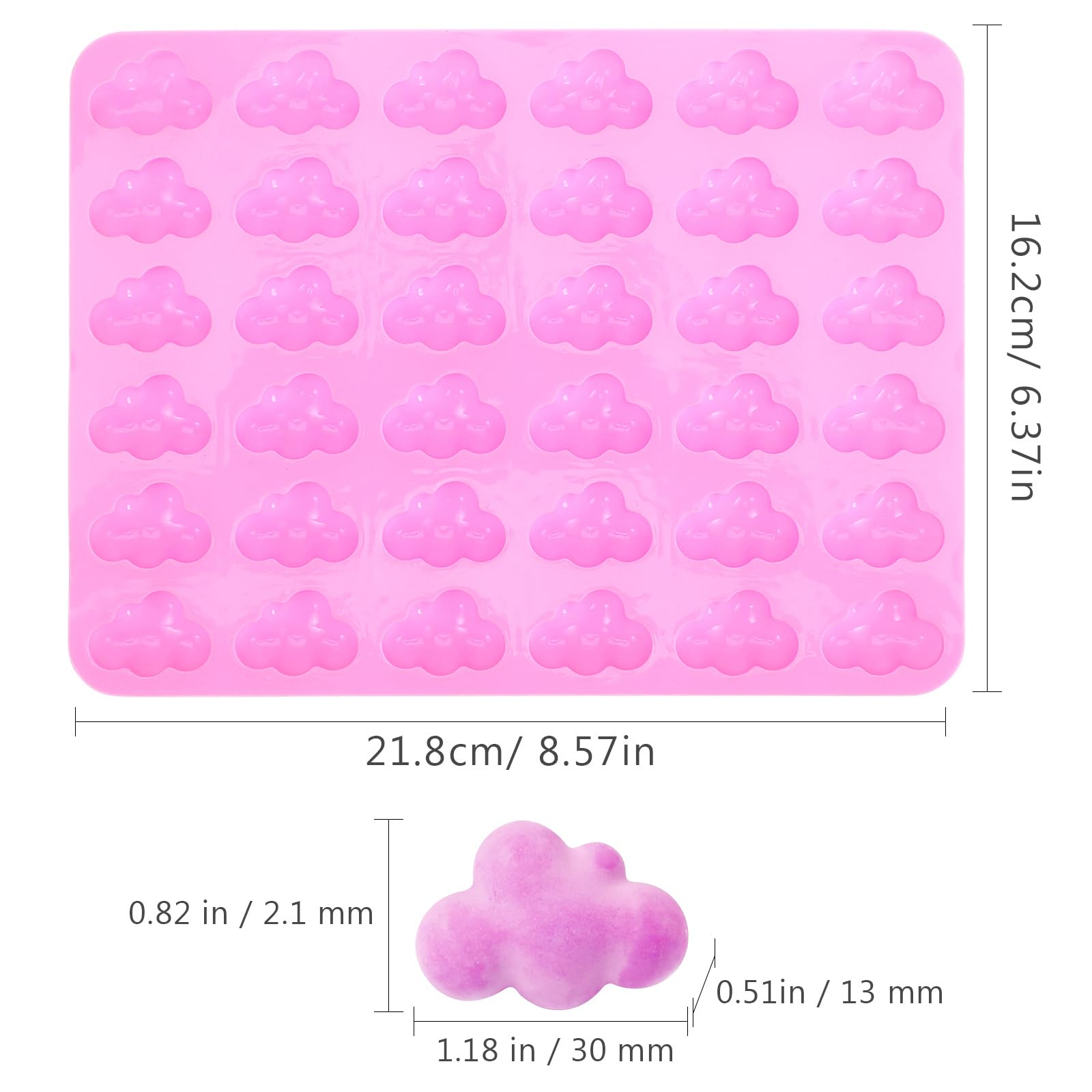 Upkoch Cloud Silicone Mold Ice Cube Mold Cookie Stencils Silicone Cookie Mold Candle Wax Molds Gum Paste Molds Diy Chocolate Reu