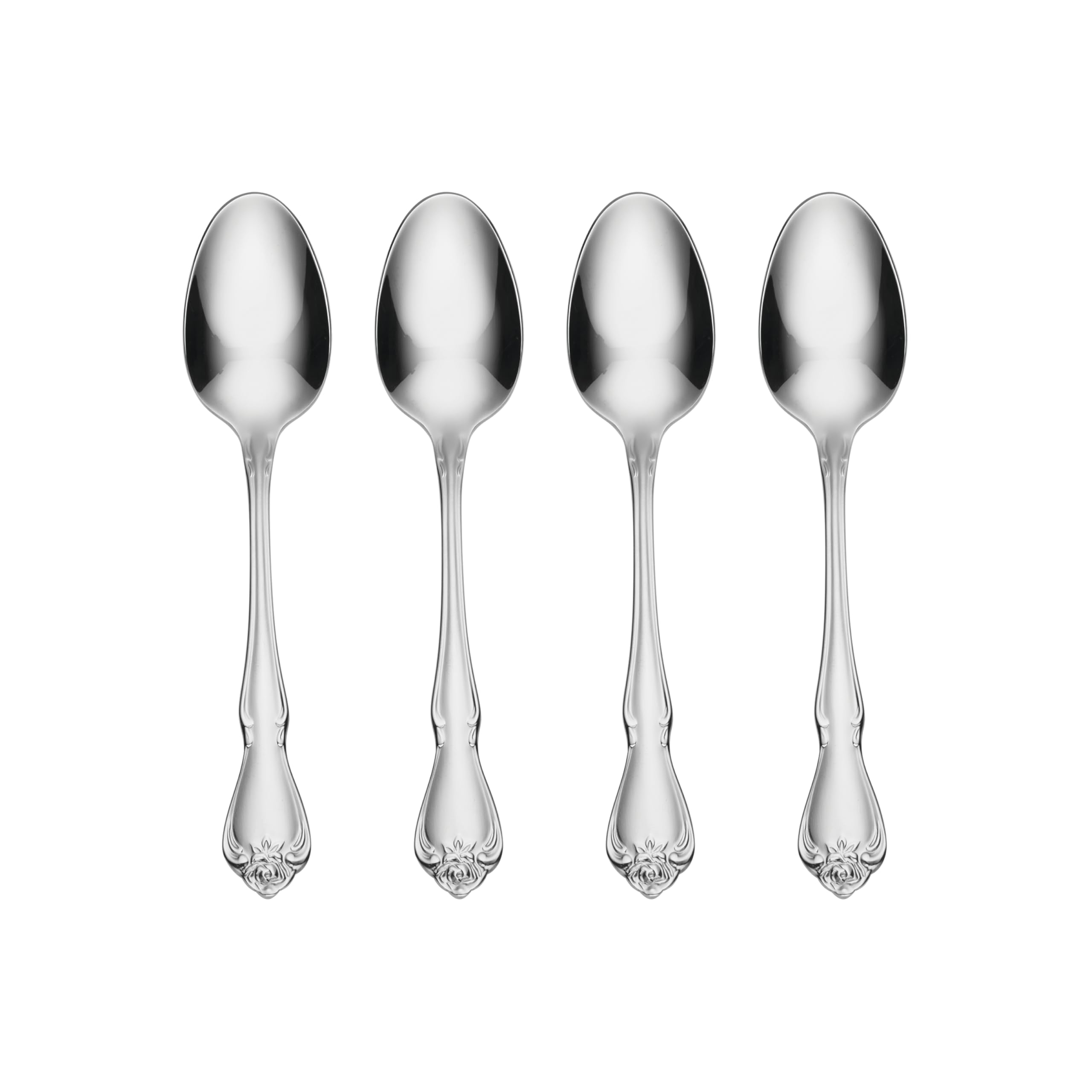 Oneida True Rose Everyday Flatware Teaspoons, Set Of 4