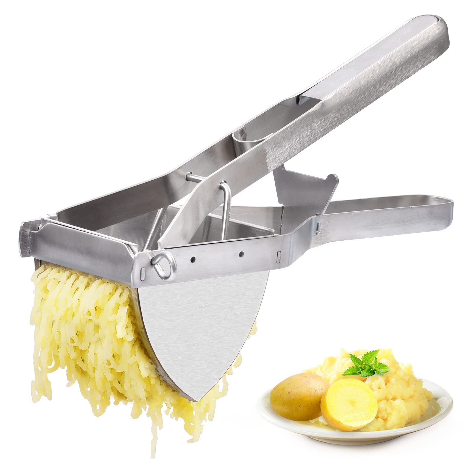 Potato Ricer, Cuglb Stainless Steel Professional Ricer For Mashed Potatoes And Ricer Kitchen Tool, Mash Potato Masher For Creamy