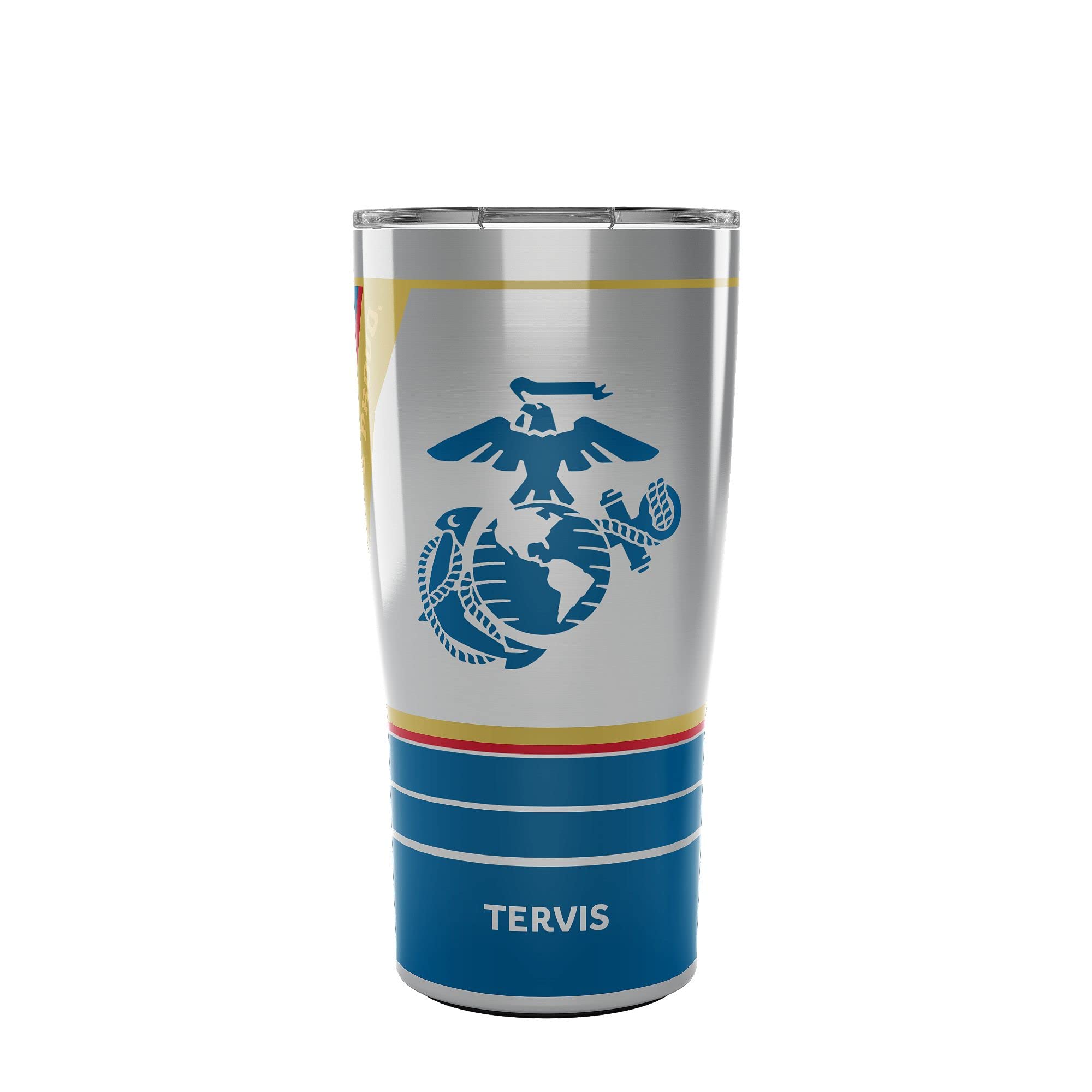 Tervis Traveler Marines Forever Proud Triple Walled Insulated Tumbler Travel Cup Keeps Drinks Cold & Hot, 20oz, Stainless Steel