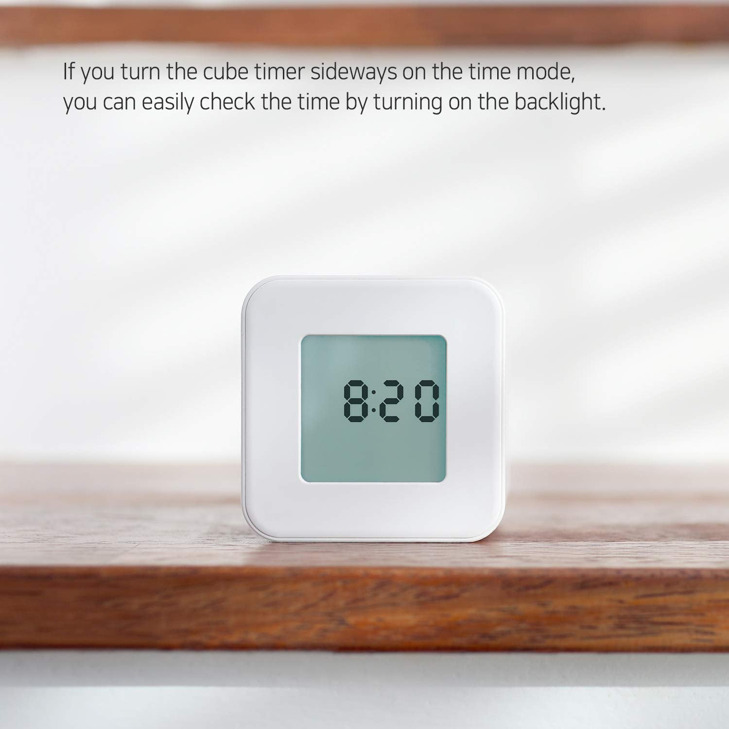 Mooas Multi Cube Timer/Rotating Flip Timer (White), Simple Operation, Clock & Time Timer For Kids Classroom Kitchen Desk Office,