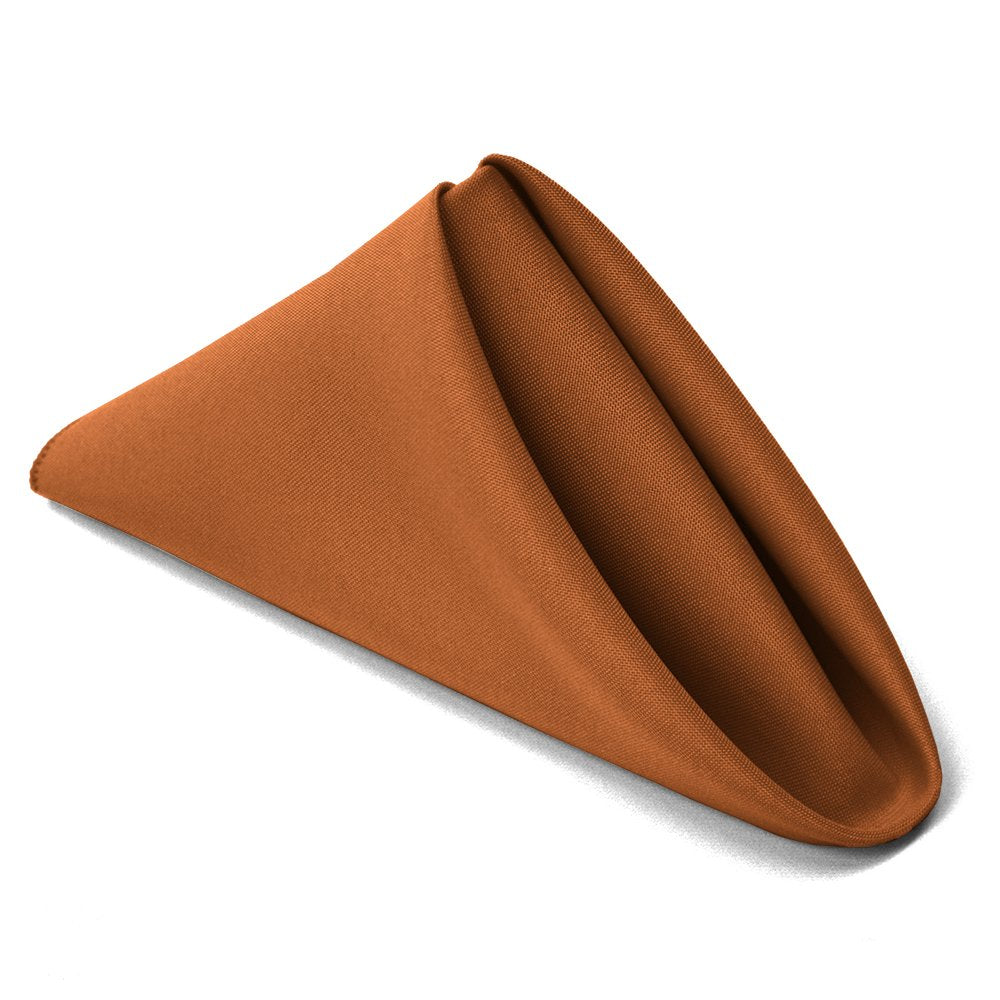 Tablelinensforless 17X17 Inch Polyester Cloth Napkins, Set Of 6 (Copper)