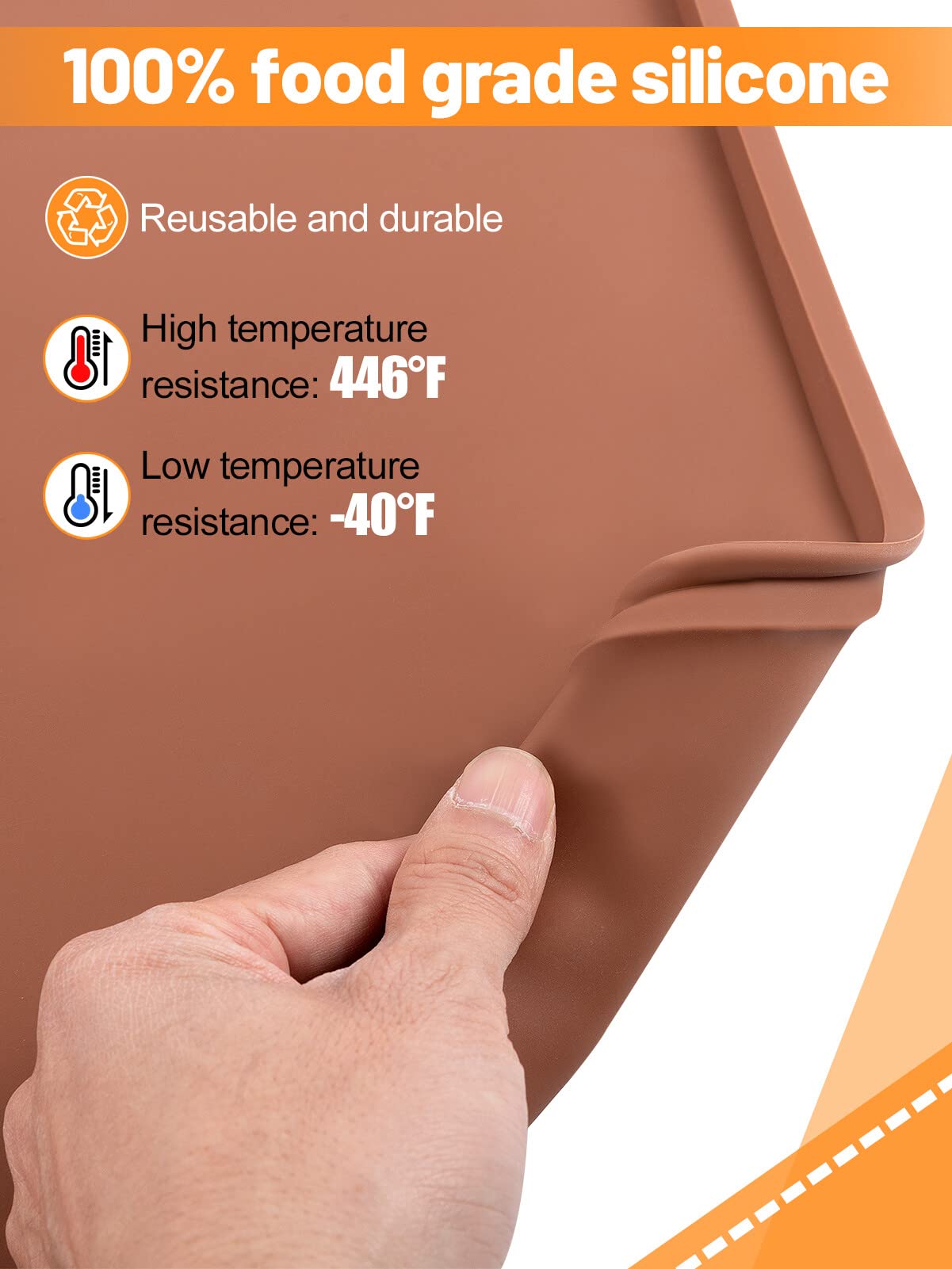 3 Pcs Silicone Dehydrator Sheets With Edge For 14'' X 14'' Trays, Non-Stick Silicone Tray Liner For Excalibur Dehydrator, Reusab