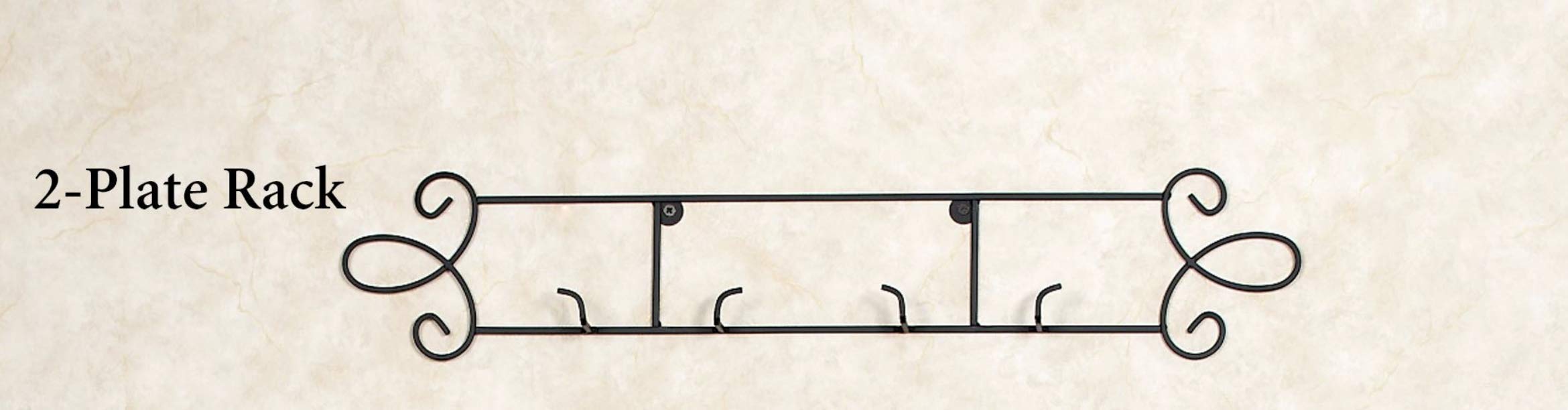 Tripar Augusta 2 Place Horizontal Black 27'' W Wall Rack