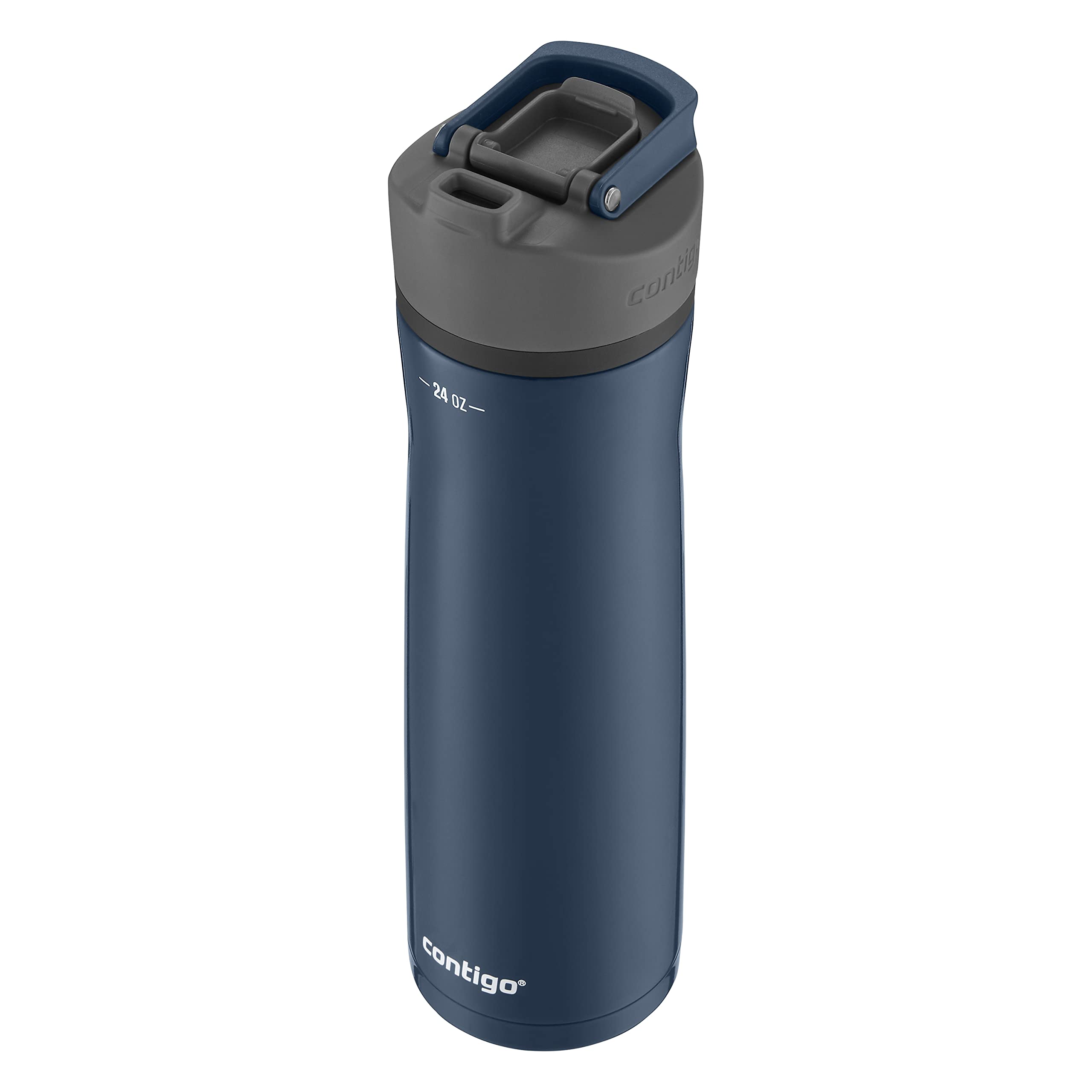 Contigo Cortland Chill 2.0 Blueberry Stainless Steel Water Bottle, Vacuum-Insulated, Spill-Proof Lid, 24Oz, Ideal For Hot Or Col