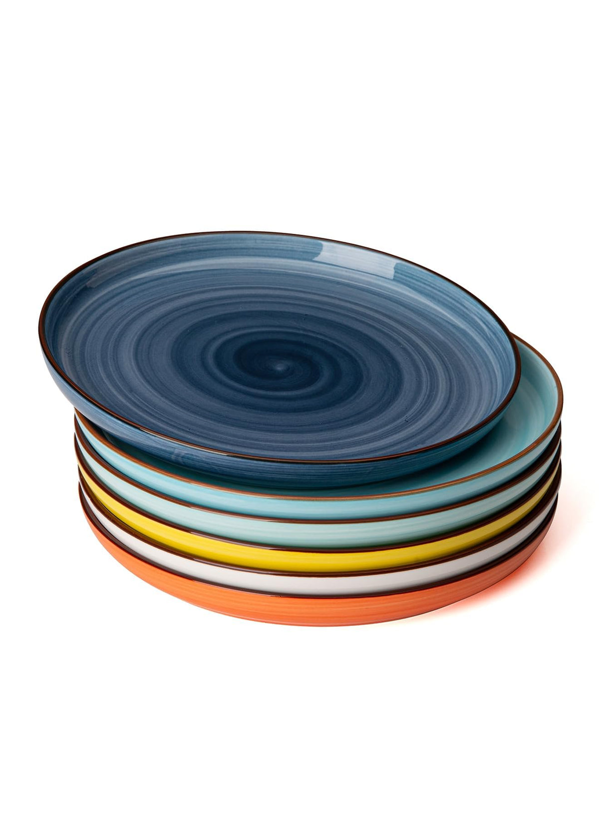 Sweese Dessert Plates, 7.4 Inch Porcelain Round Salad Plates, Appetizer Plates For Kitchen, Small Plates Set Of 6, Dishwasher, O