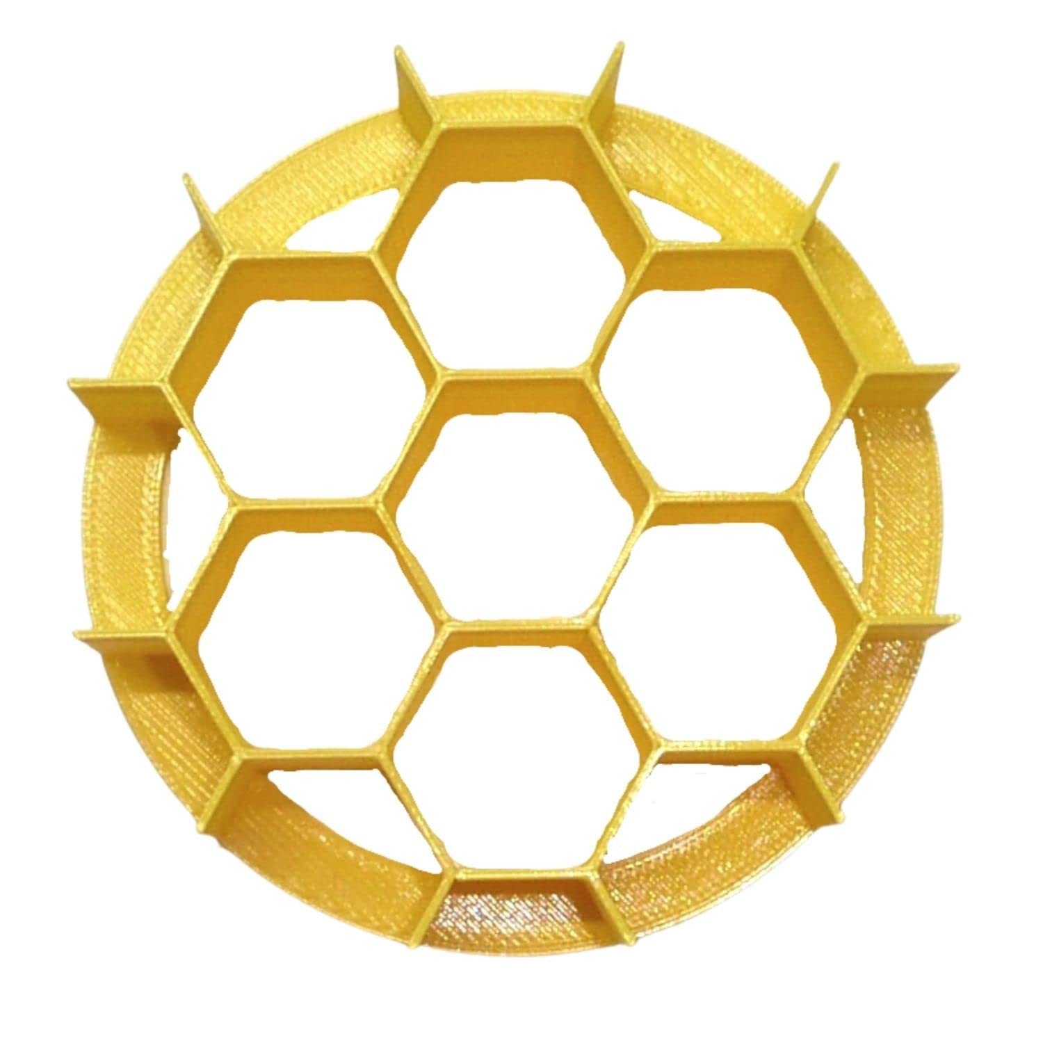 Yngllc Honeycomb Design Pattern Concha Cutter Mexican Sweet Bread Stamp Made In Usa Pr4626, Yellow