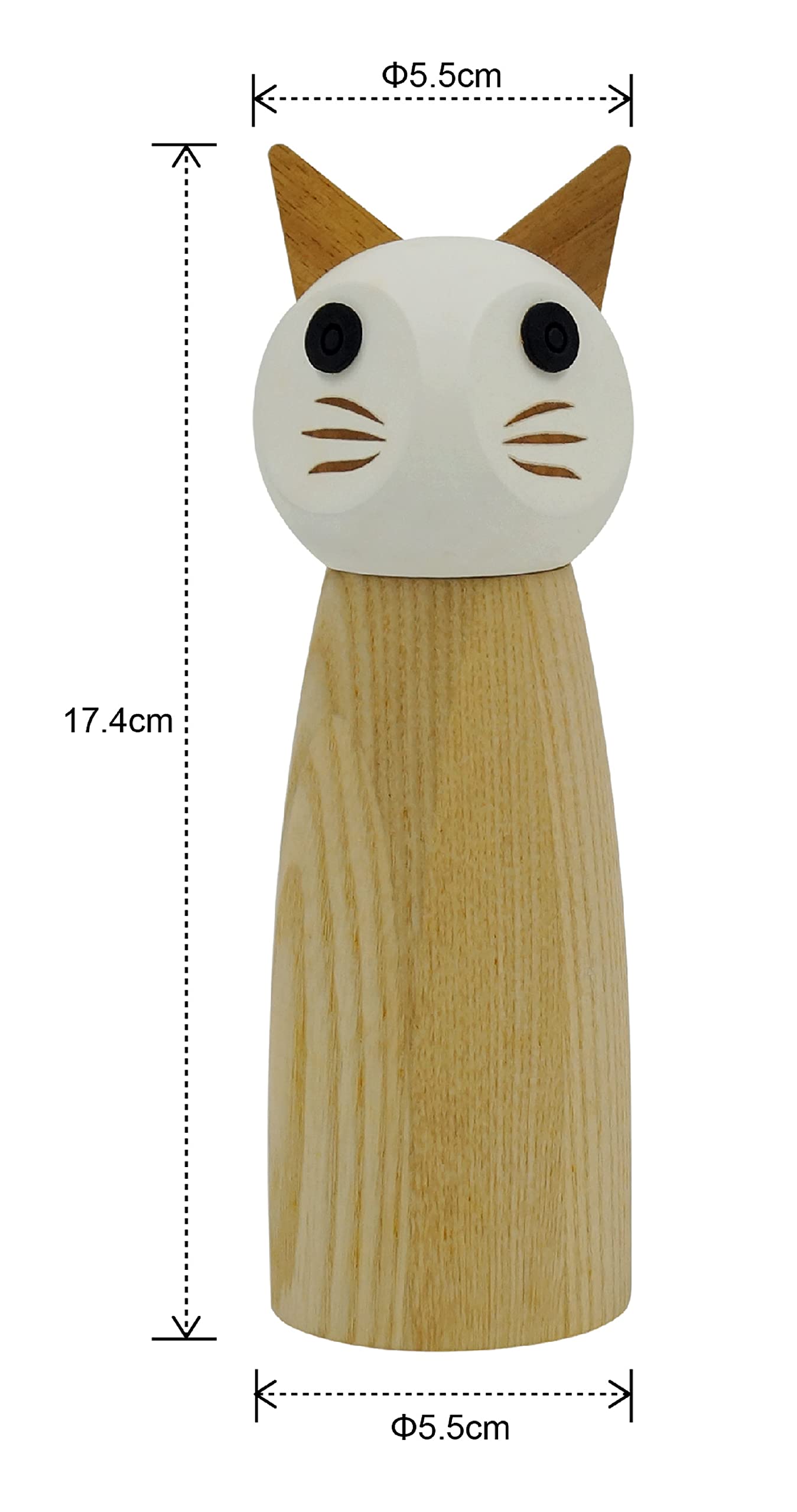 Peterson Housewares Cat Salt Or Pepper Mill - Wooden Spice Grinder