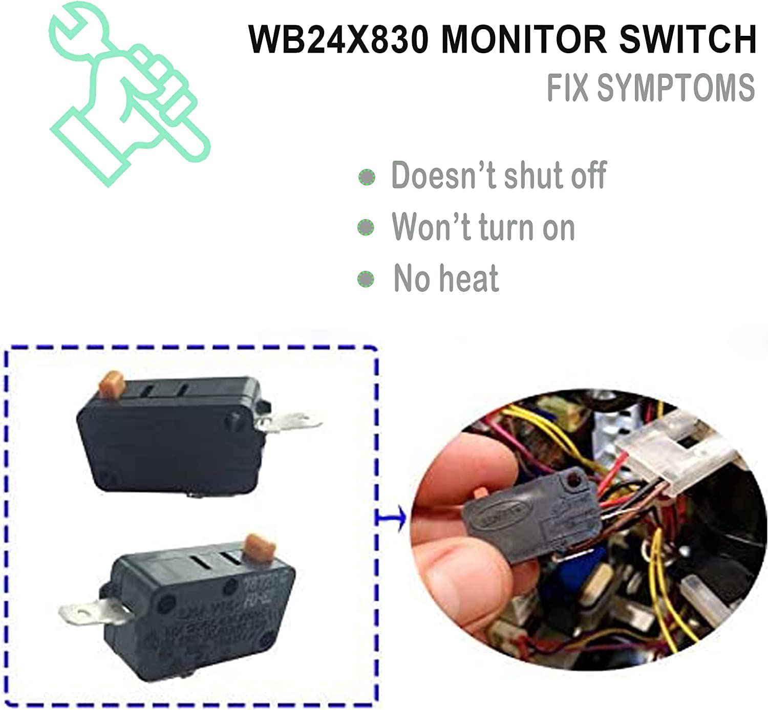 Lonye Szm-V16-Fd-62 Wb24X830 Monitor Switch Re2 Replacement For Ge Starion Microwave 3405-001033 Wb24X0800 Wb24X800 Ap2024338 Ps