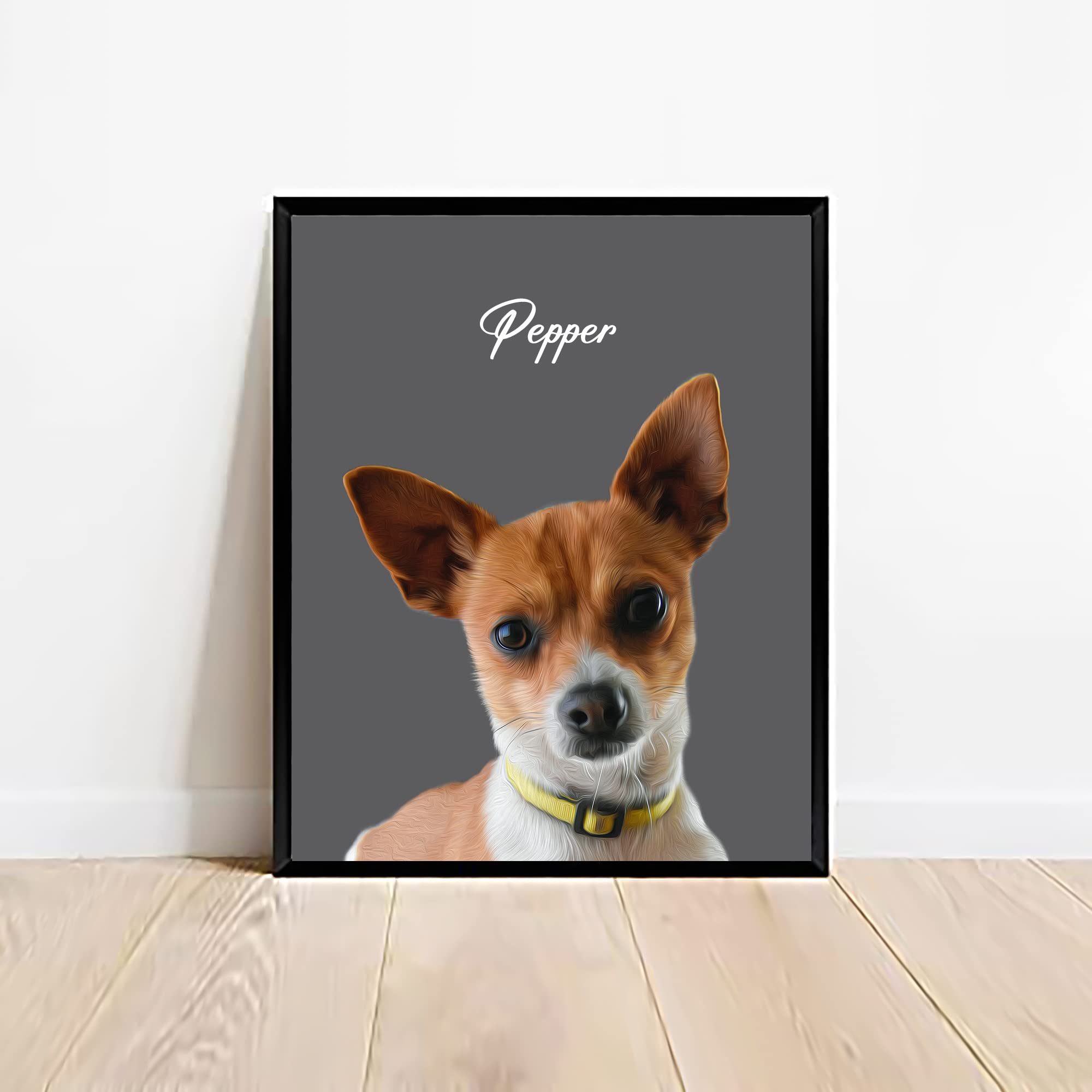 Texture Of Dreams Custom Pet Portrait Canvas Wall Art With Your Photo And Pet Lovely Name For Home D  Cor, Personalized Framed D