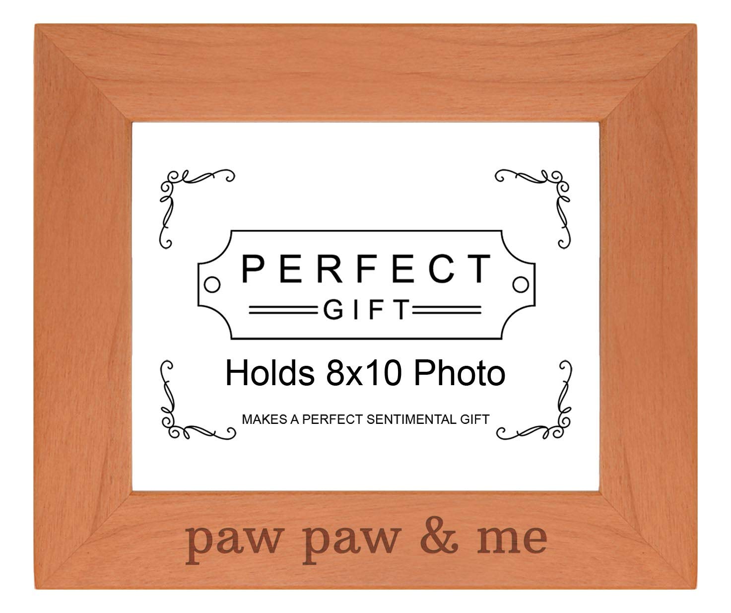 Personalized Gifts Sentimental Frame Paw Paw & Me Wood Engraved 8x10 Landscape Picture Frame