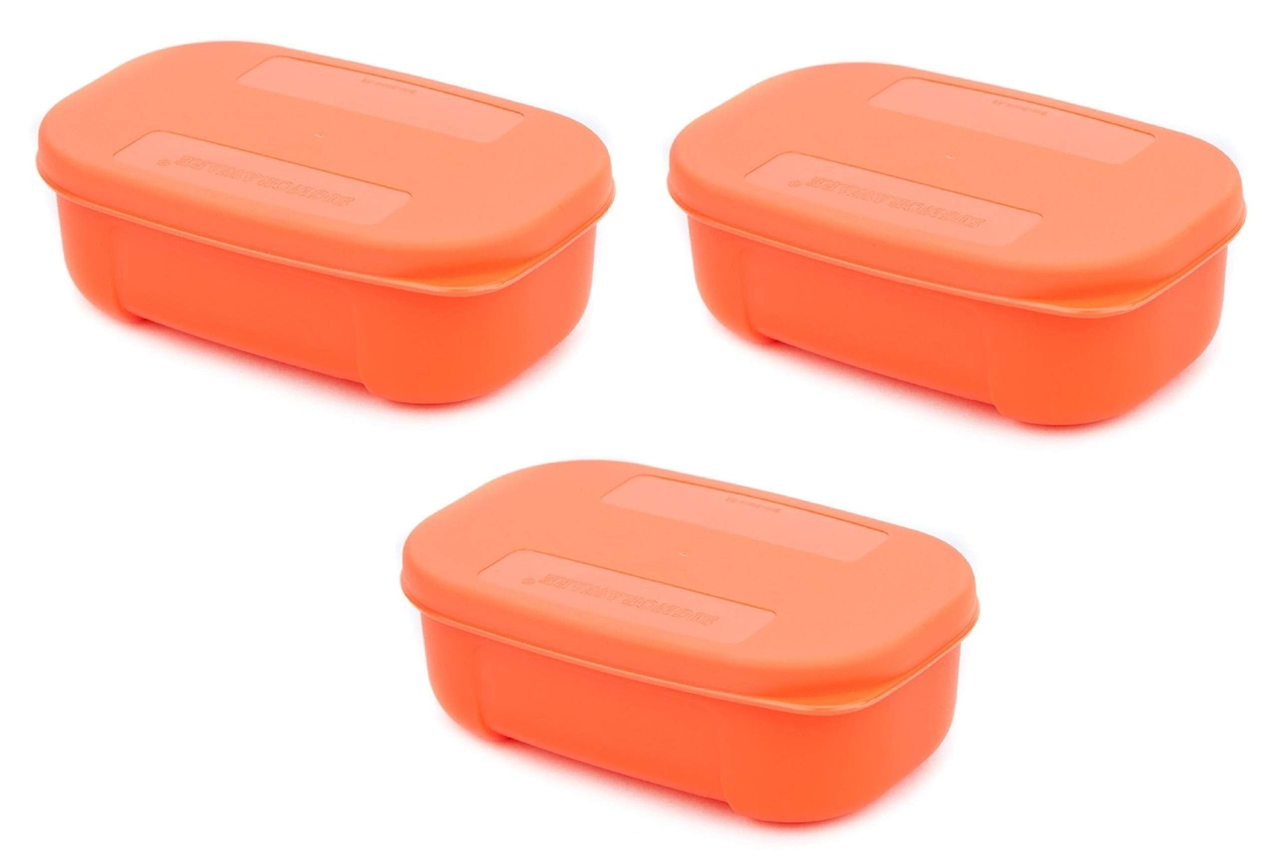Signoraware Multi Purpose Plastic Container,Set Of 3, 140Ml, Peach