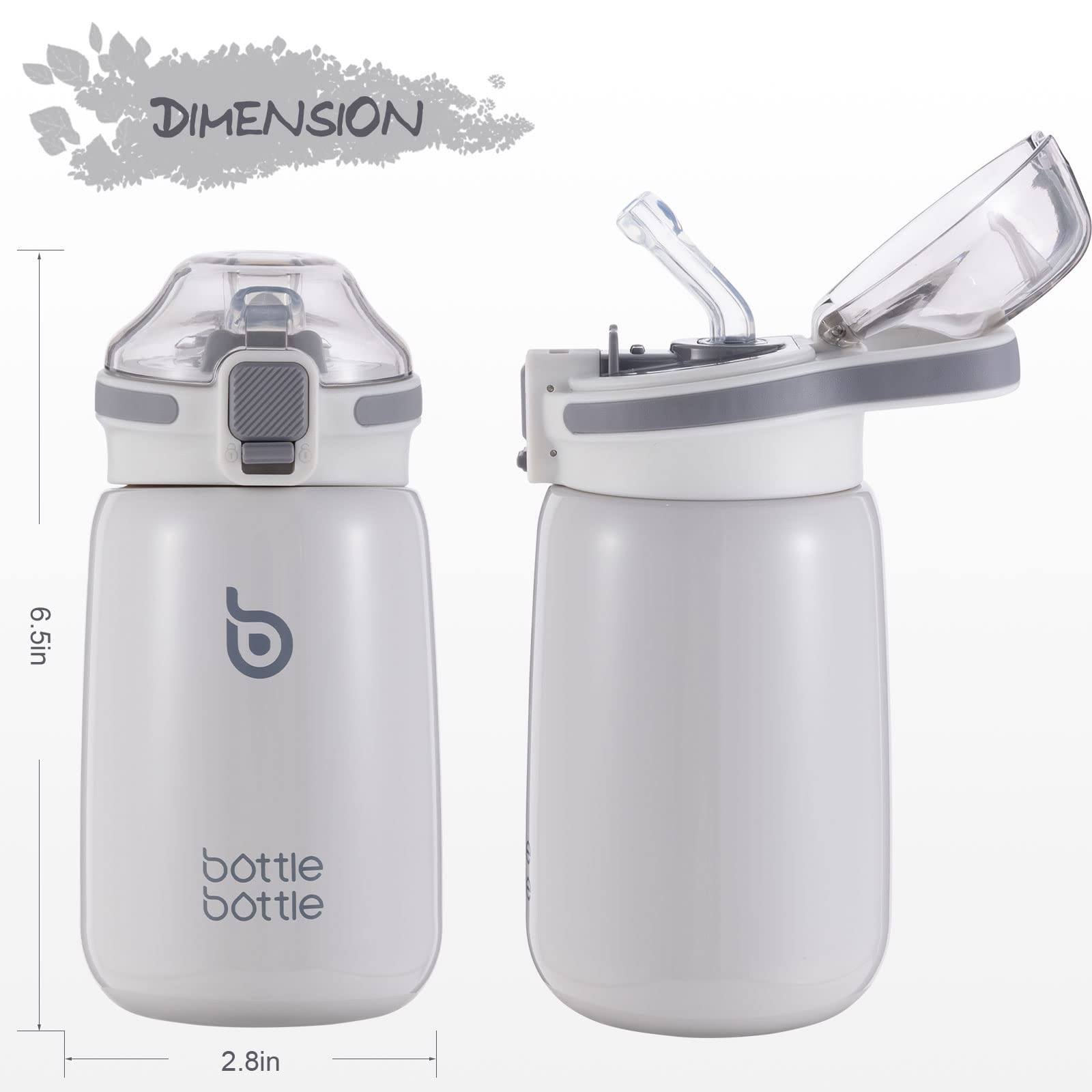 Bottle Bottle Kids Water Bottles For School 12 Oz Stainless Steel Water Bottle With Leak Proof Lid Double Wall Vacuum Kids Insul