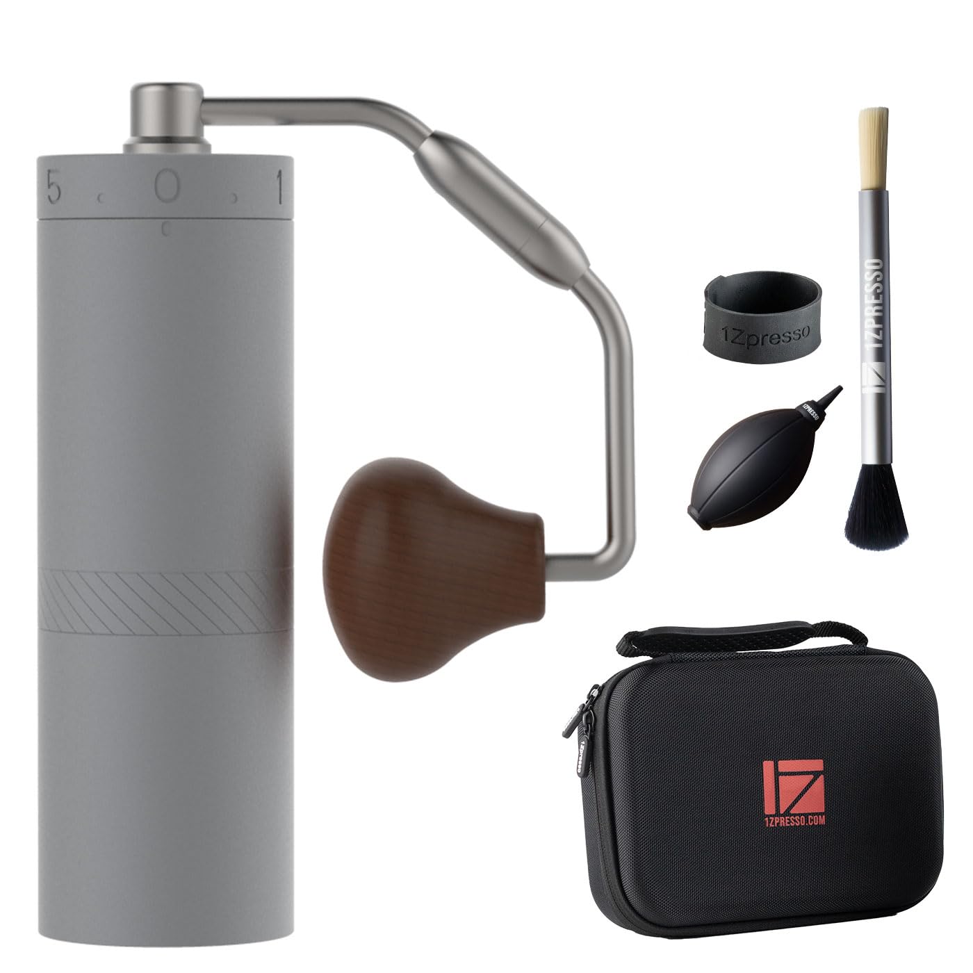 1Zpresso X-Ultra Manual Coffee Grinder-Space Gray, Well-Built Sturdy Metal Body, Assembly Stainless Steel Burr, Numerical Extern