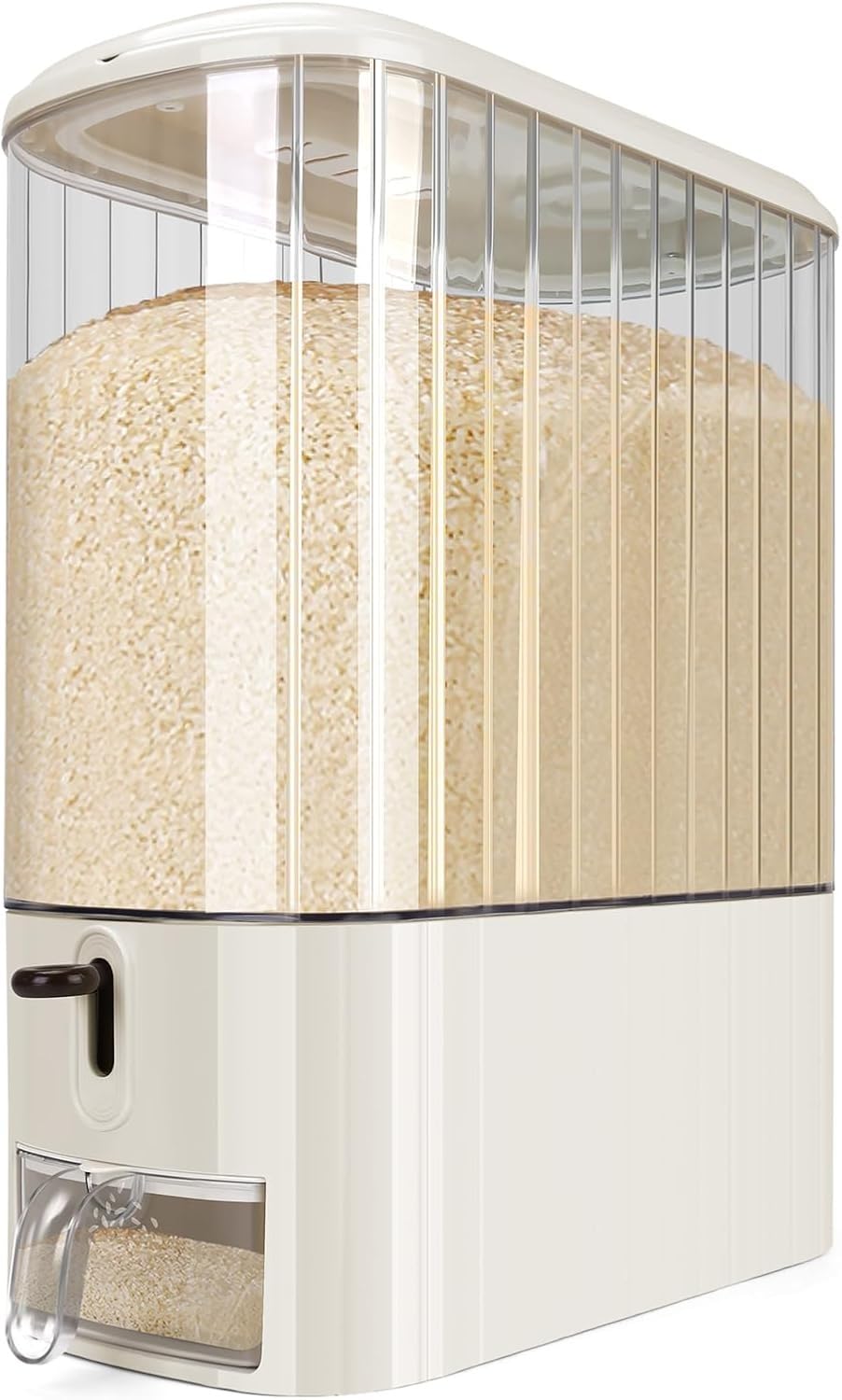 Ekylip Rice Storage Container 26 Lbs, Airtight Grain Dispenser With Measuring Cup, MoistureProof BpaFree Food Storage Bin For 