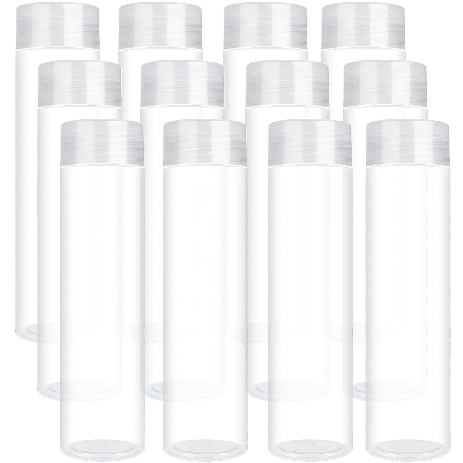 Aneco 12 Pack 12 Ounce Pet Empty Juice Bottles With Lids Reusable Clear Drink Containers For Storing Juice, Milk, Smoothie Or Ho