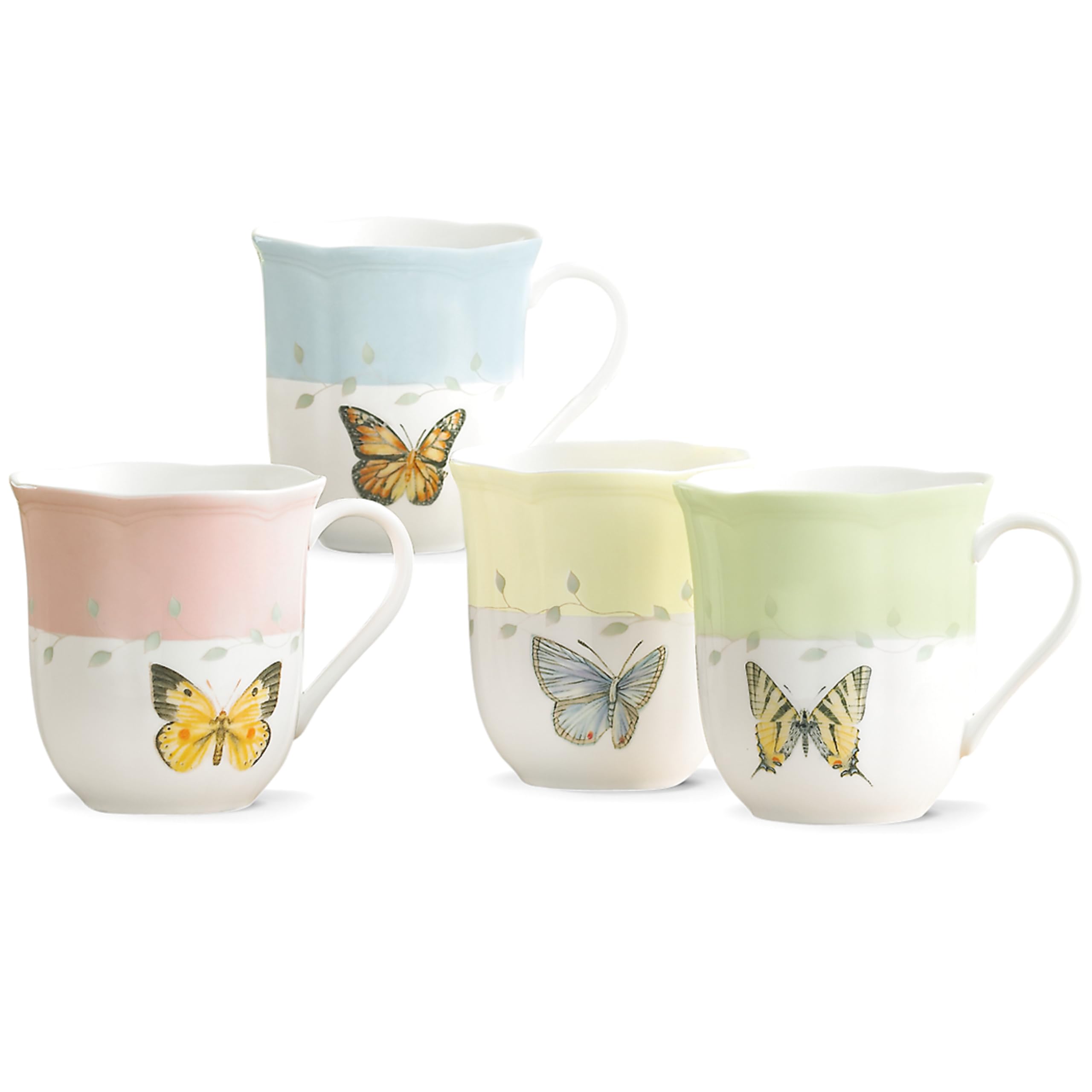 Lenox 773903 Butterfly Meadow 4-Piece Mug Set  Multicolor  1.85 LB