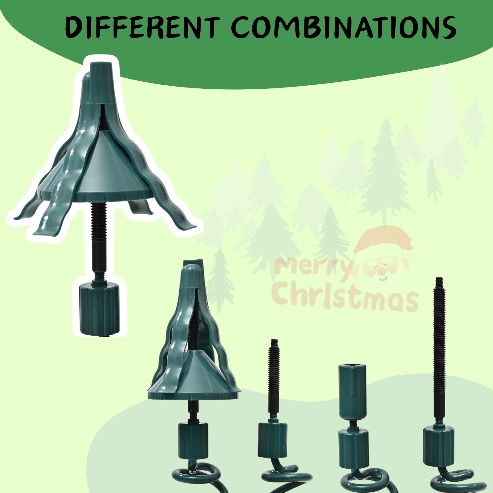 Christmas Tree Topper Holder - Twist-On Universal Christmas Tree Topper Support - Stabilizer with Adjustable Accessory - Fits Al