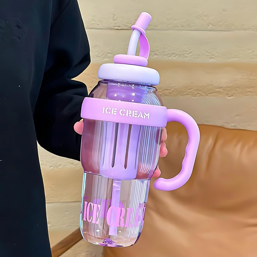 Patre In Tumbler With Straw, Leakproof, Bpa Free, Plastic Sipper Water Bottle For Adults, Travel, Gym Tumbler Bottle For Men And