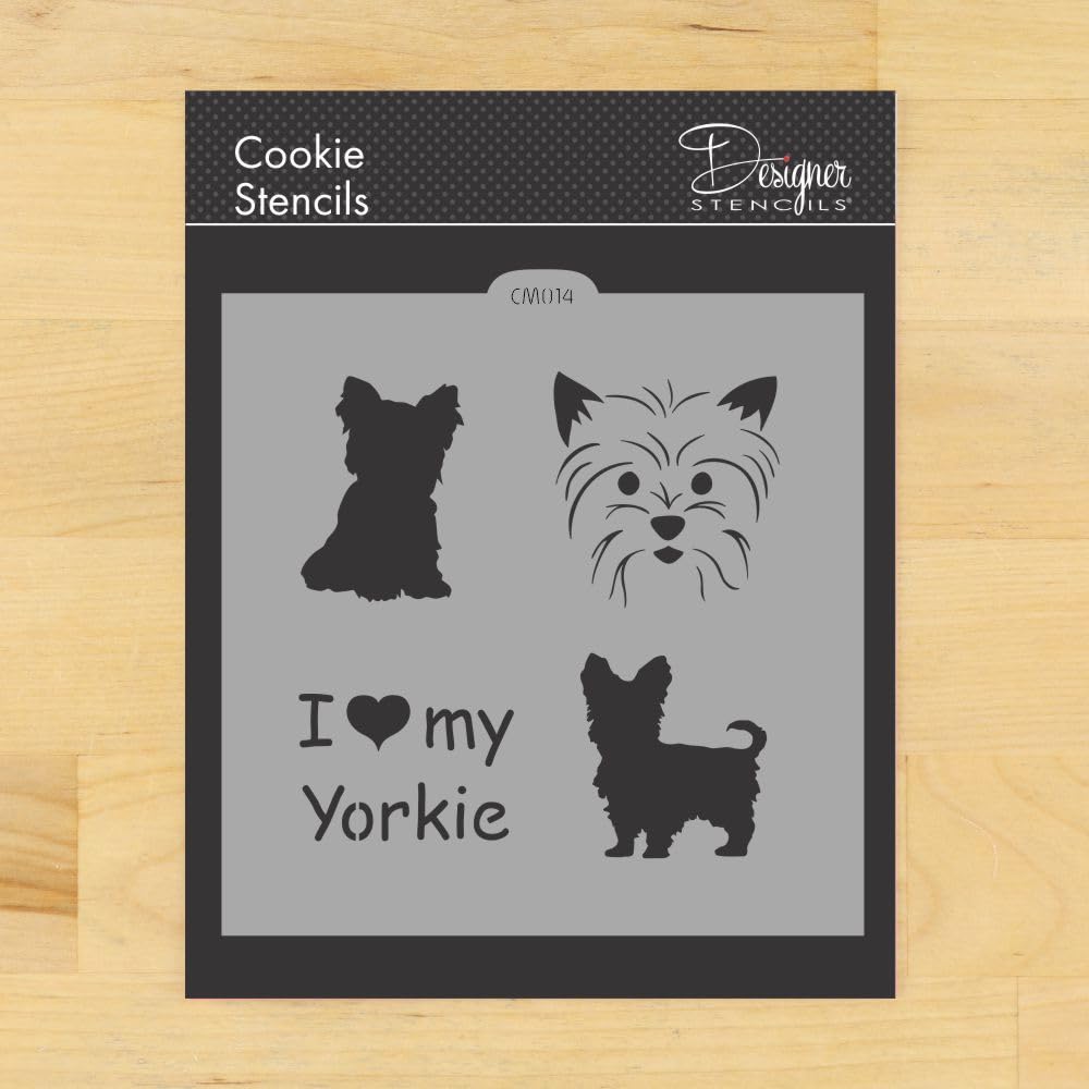I Love My Yorkie Cookie And Craft Stencil By Designer Stencils