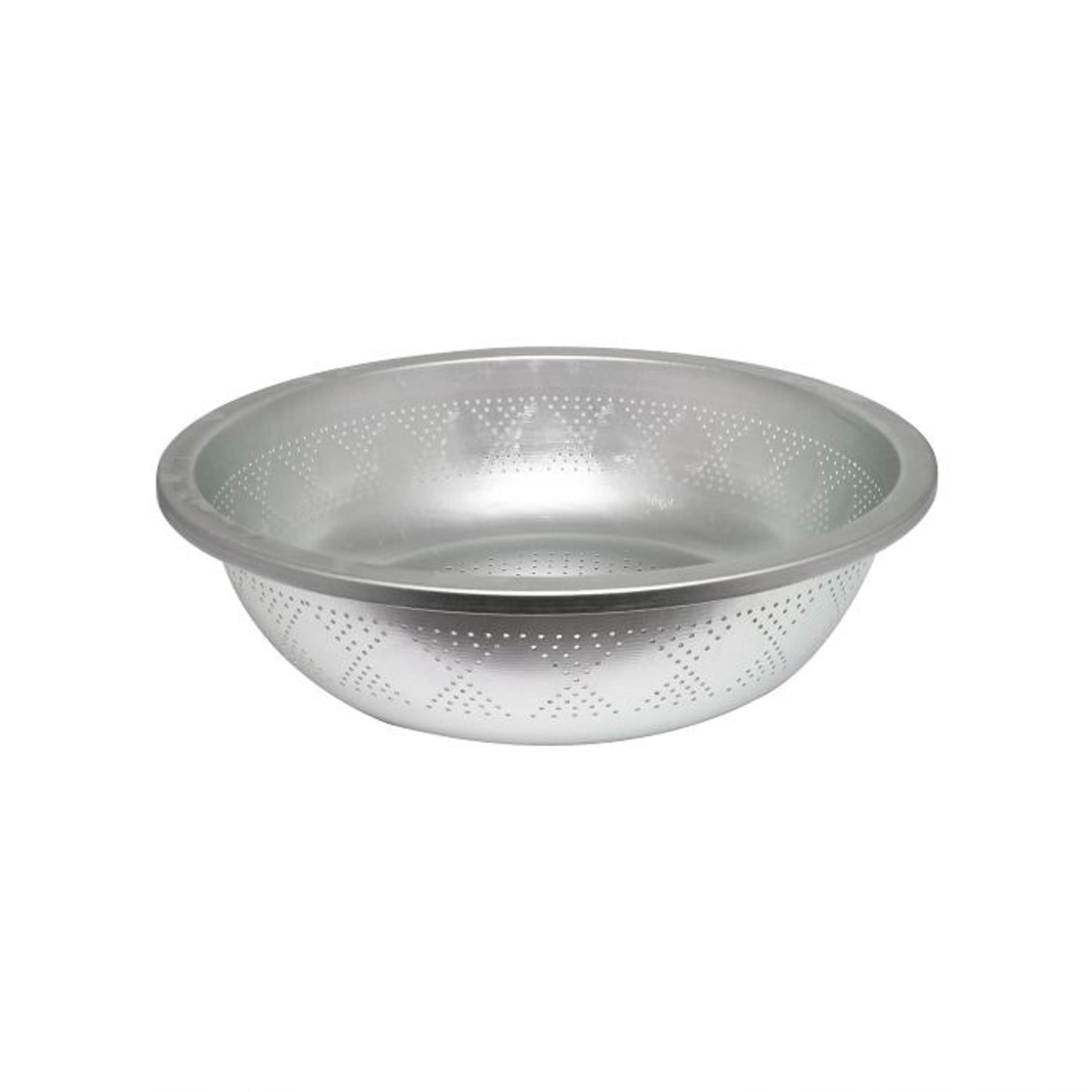 Truecraftware-16 Qt. Aluminum Colander 15'' X 4'' With Tapered Edge- Kitchen Strainer Sieve Wash Vegetables And Fruits Spaghetti