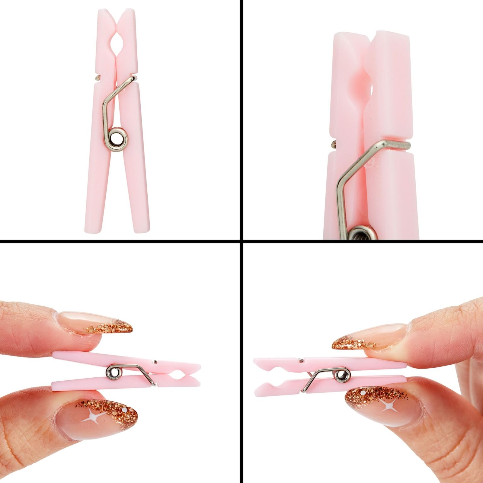 Floral Baby Shower Clothespin Game For Girl  Don't Say Baby Theme with 60 Pink Clothes Pins and 8x10-Inch Sign