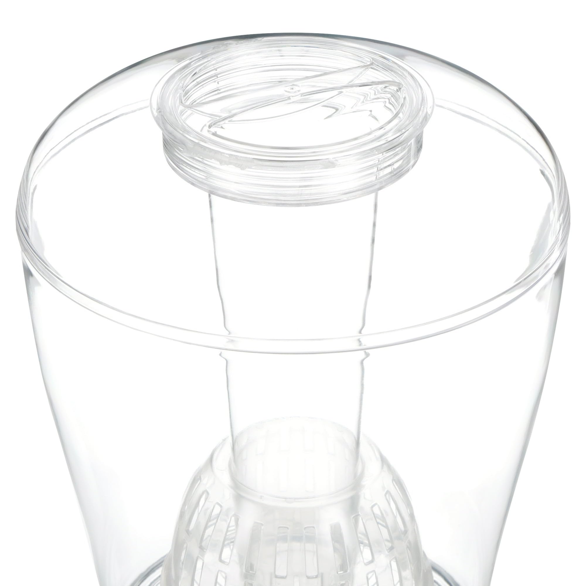 Creativeware Beverage Dispenser With Ice Cylinder And Fruit Infuser, 3 Gallon, Clear