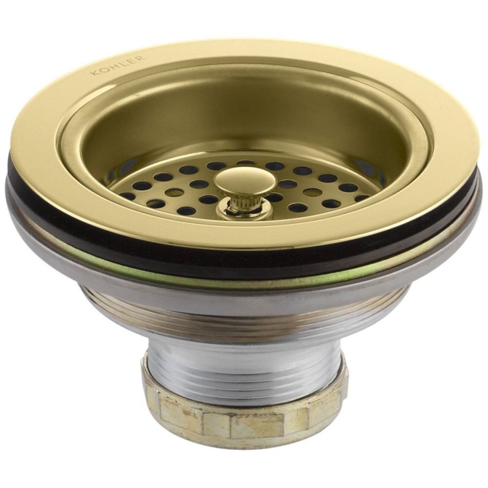 Kohler 8799-Pb Duostrainer Sink Drain And Strainer Basket, Less Tailpiece, Polished Brass